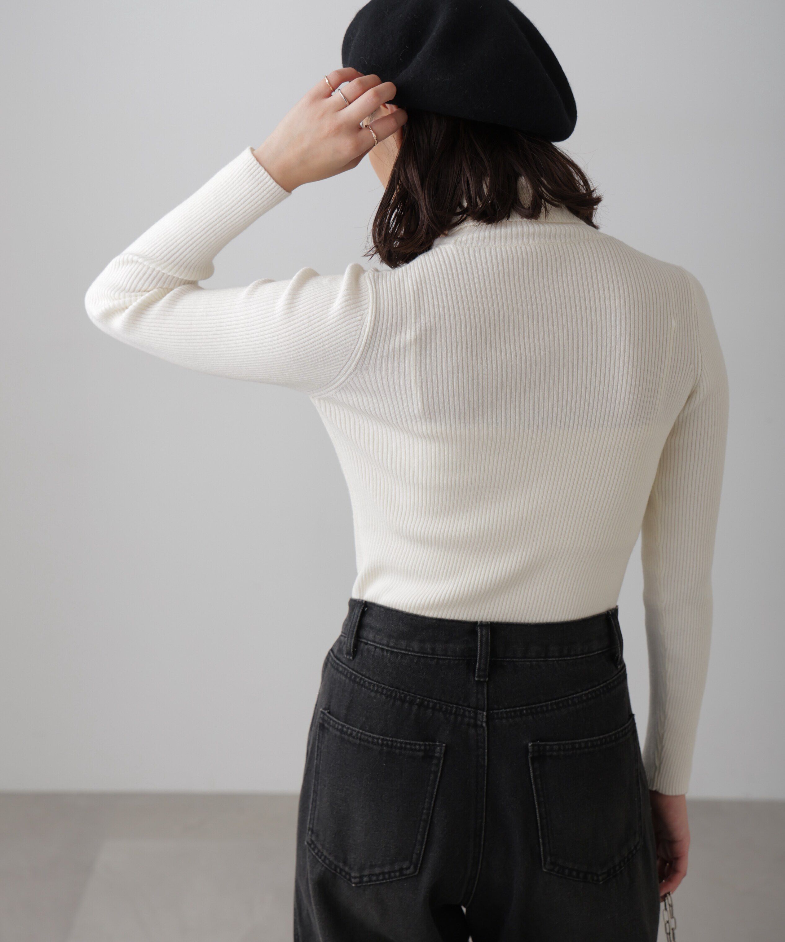  「タートルネックリブニット」|ニット・セーター|