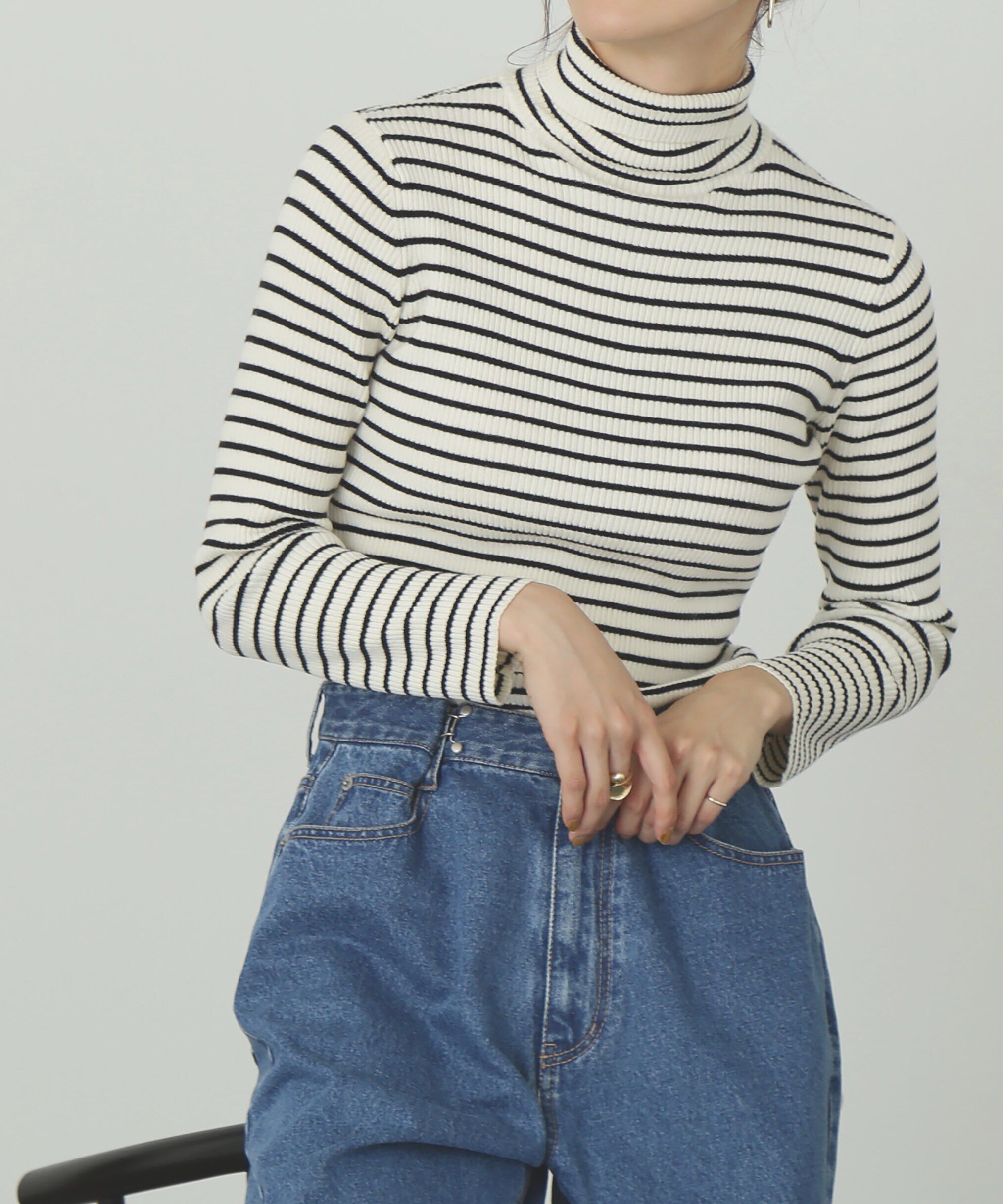  「タートルネックリブニット」|ニット・セーター|