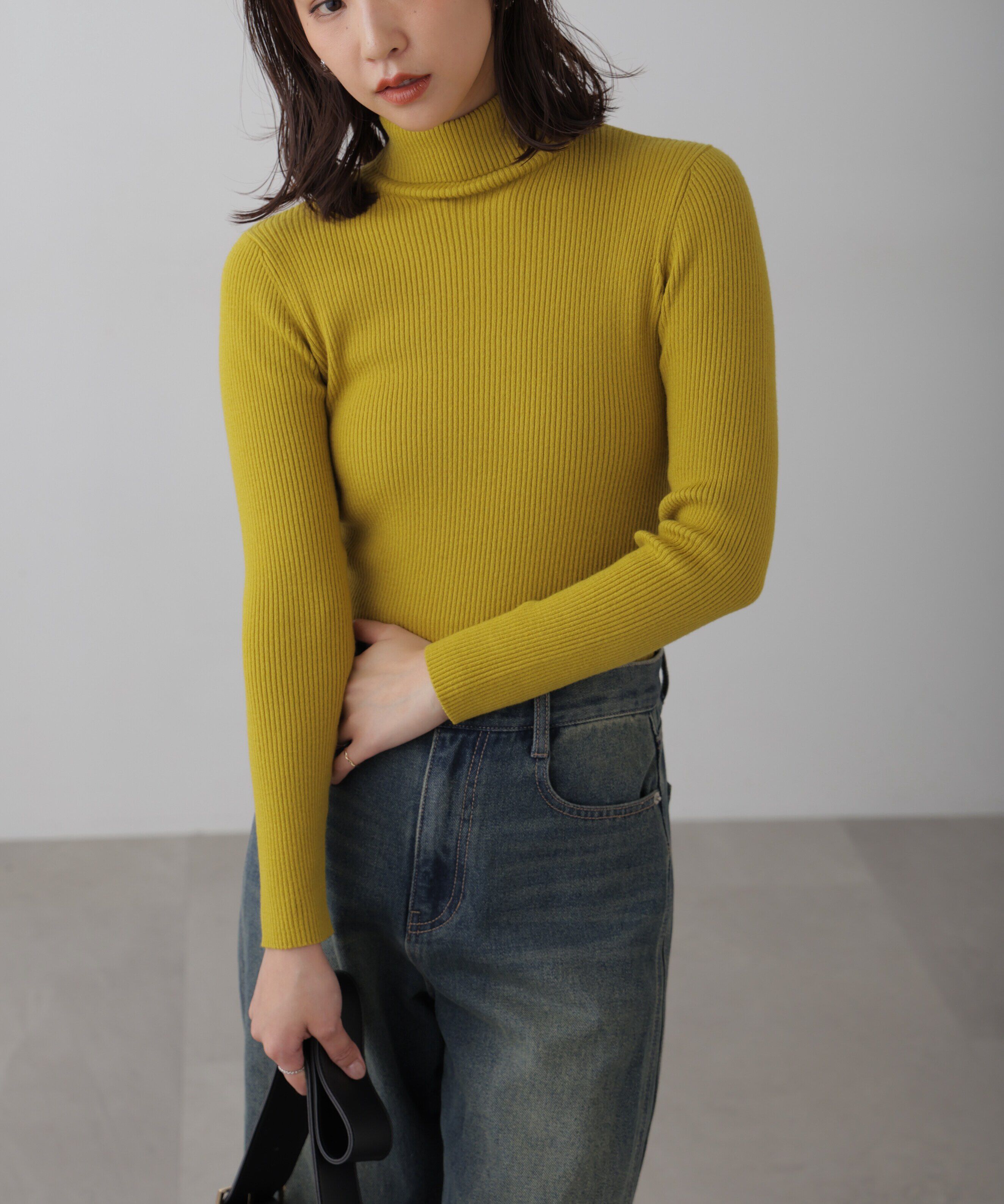  「タートルネックリブニット」|ニット・セーター|