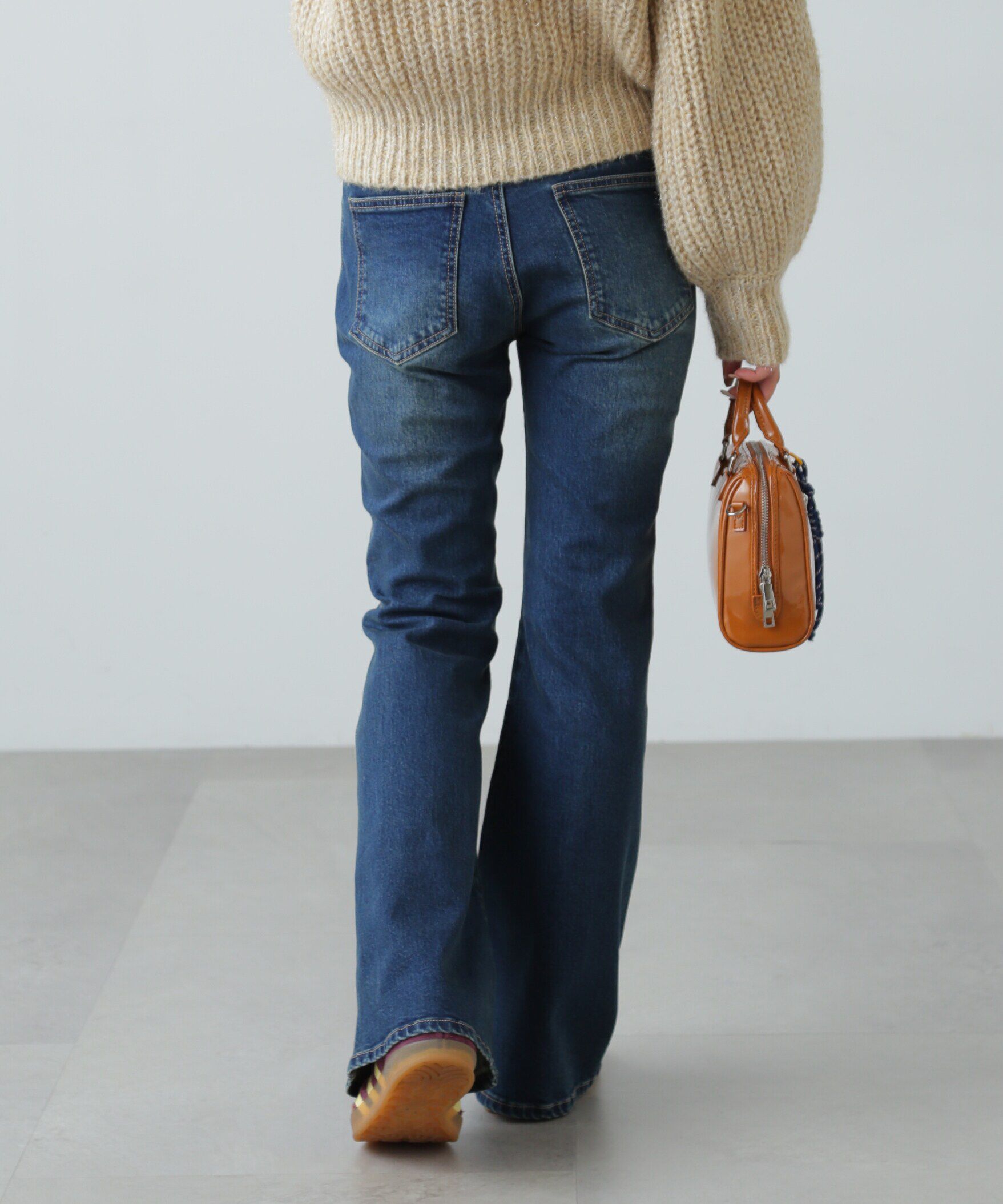  「[低身長サイズ/Sシリーズ]フロントシームフレアストレッチデニムパンツ」|その他|