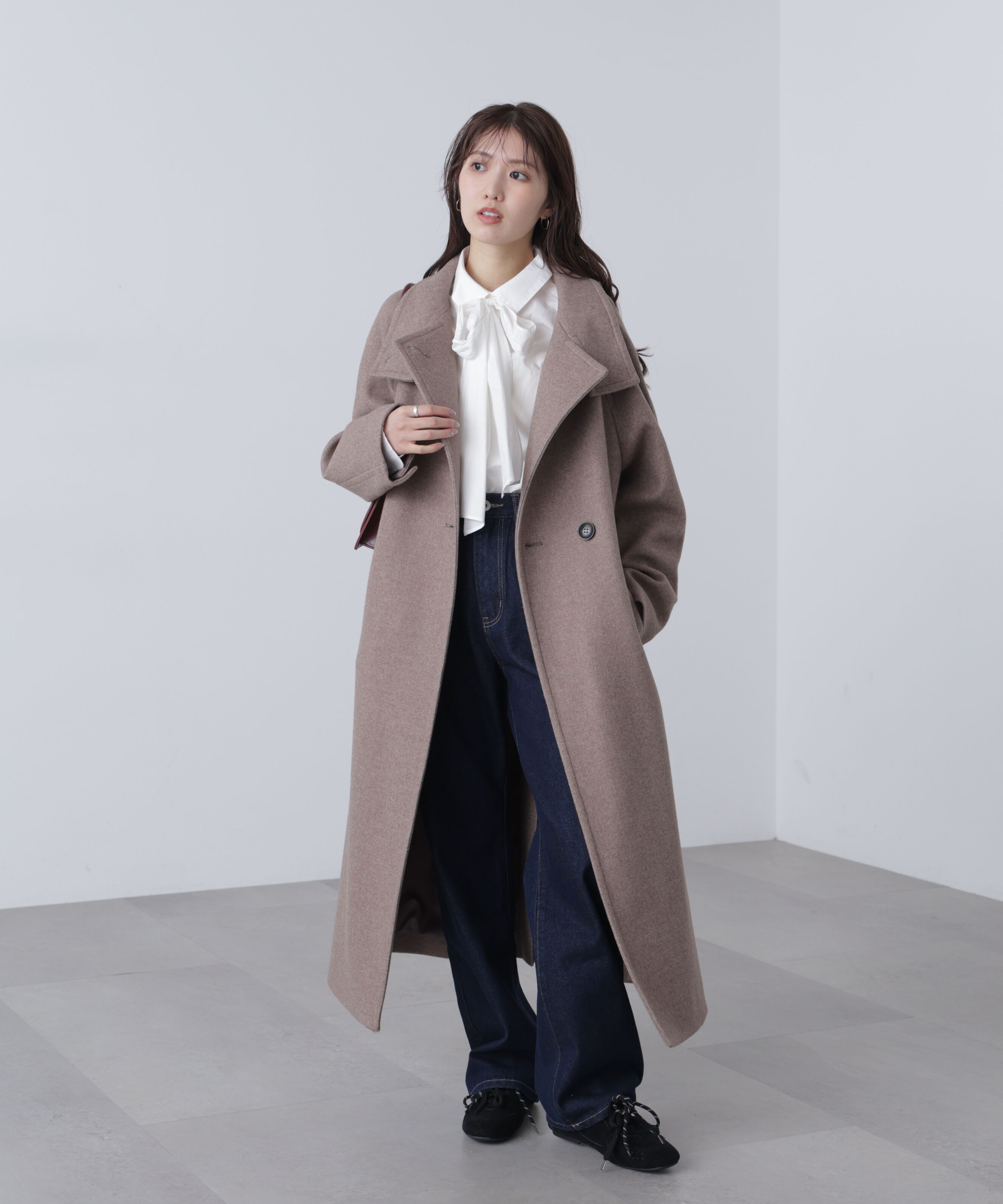  「[累計販売5000枚！選べる4色]スタンドカラーメルトンロングコート」|その他|