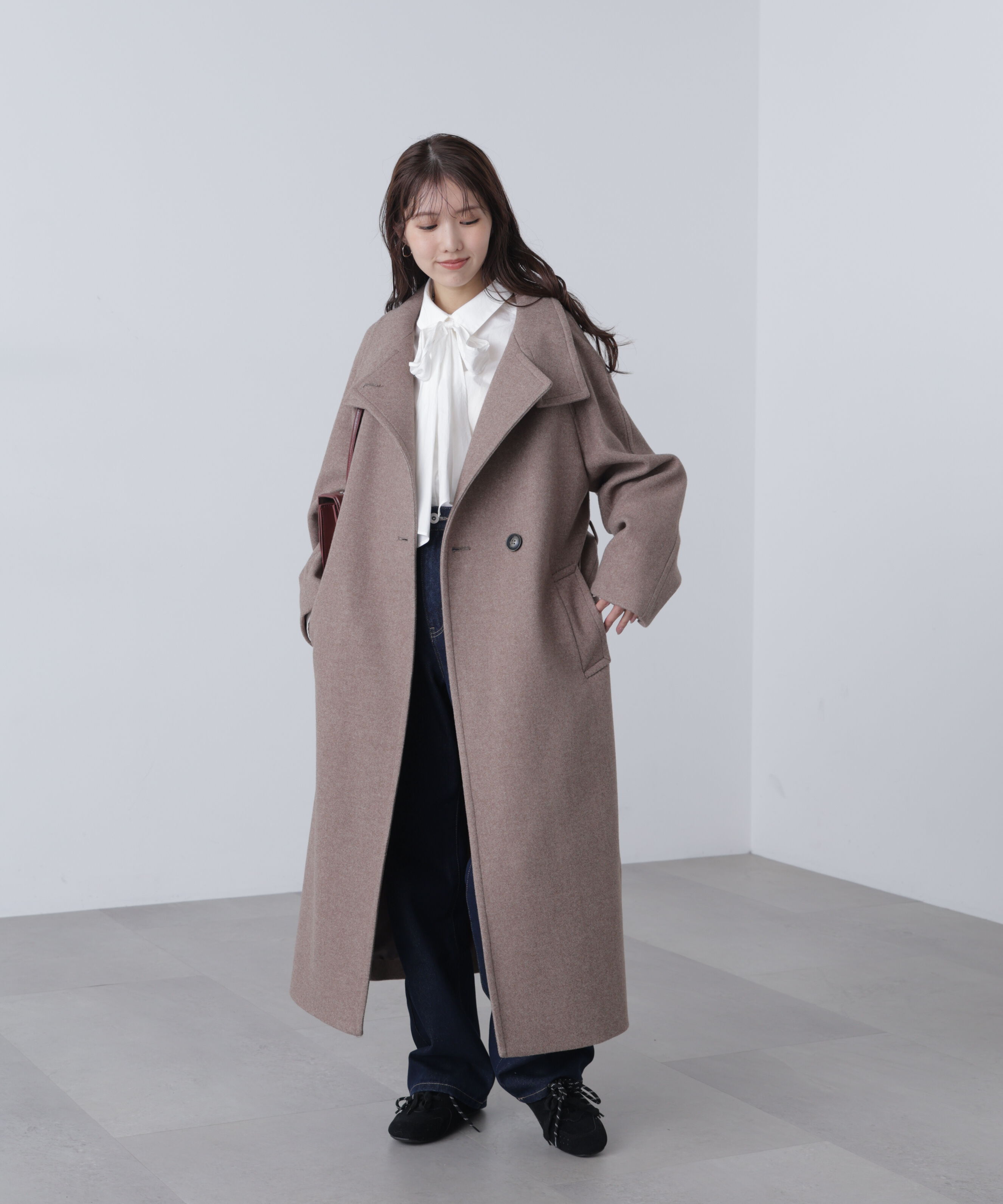  「[累計販売5000枚！選べる4色]スタンドカラーメルトンロングコート」|その他|