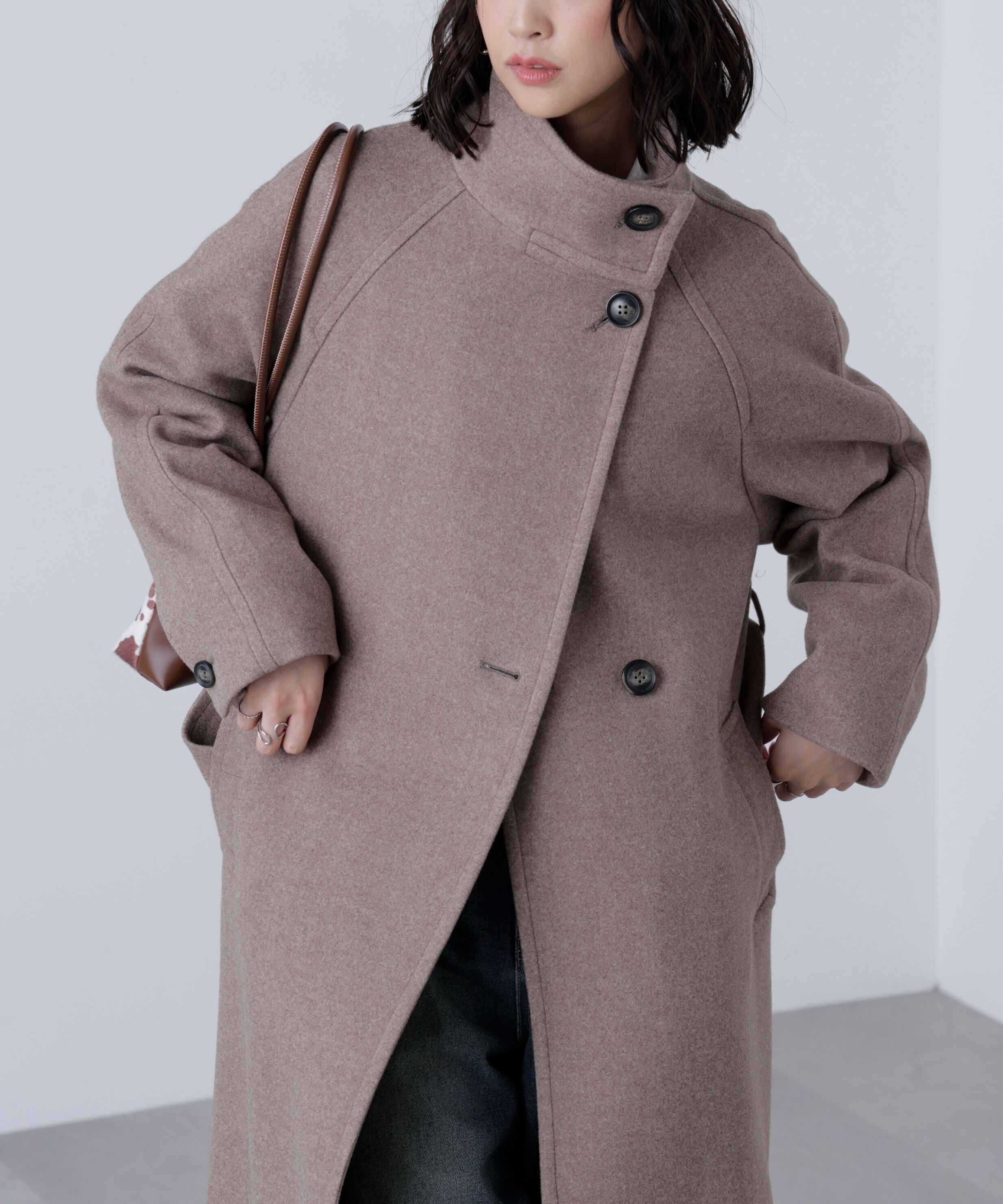  「[累計販売5000枚！選べる4色]スタンドカラーメルトンロングコート」|その他|