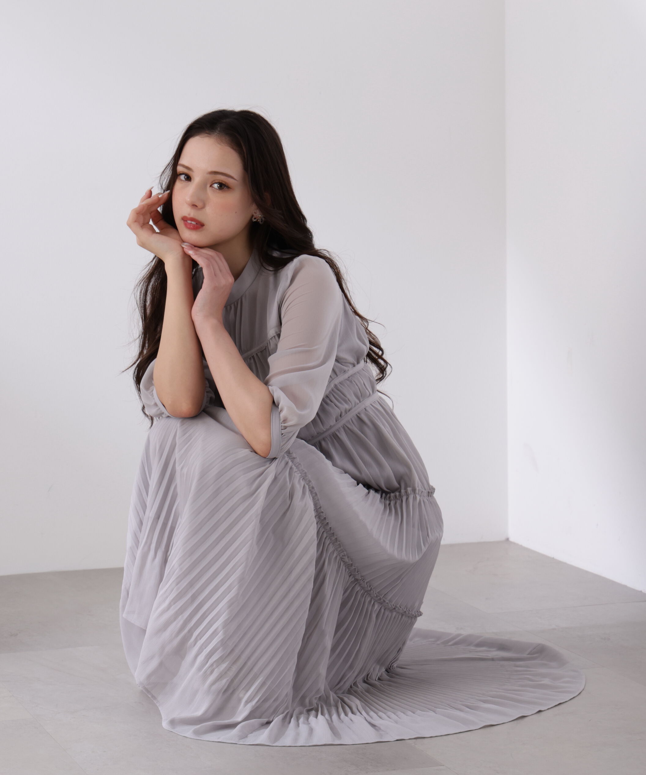 PROPORTION BODY DRESSING「＜L＞ピンタックロングワンピース　26SS」|ワンピース|