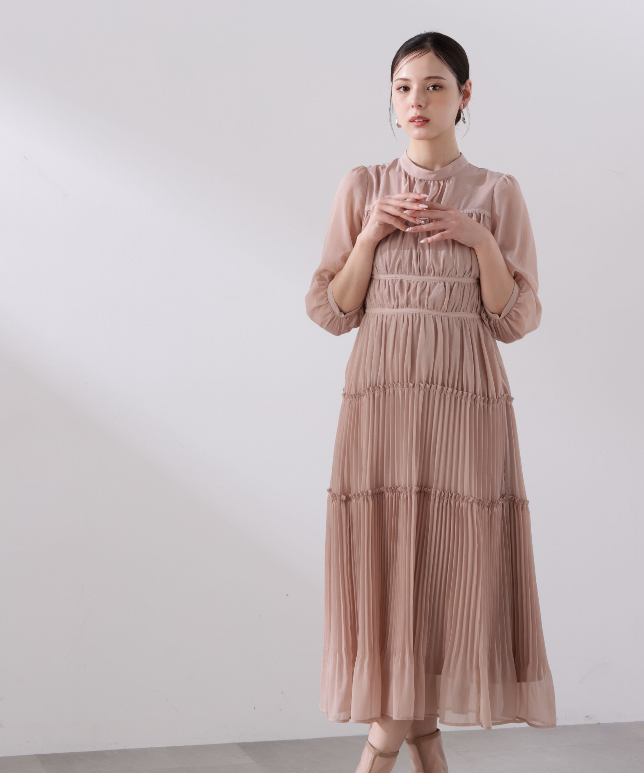 PROPORTION BODY DRESSING「＜L＞ピンタックロングワンピース　26SS」|ワンピース|