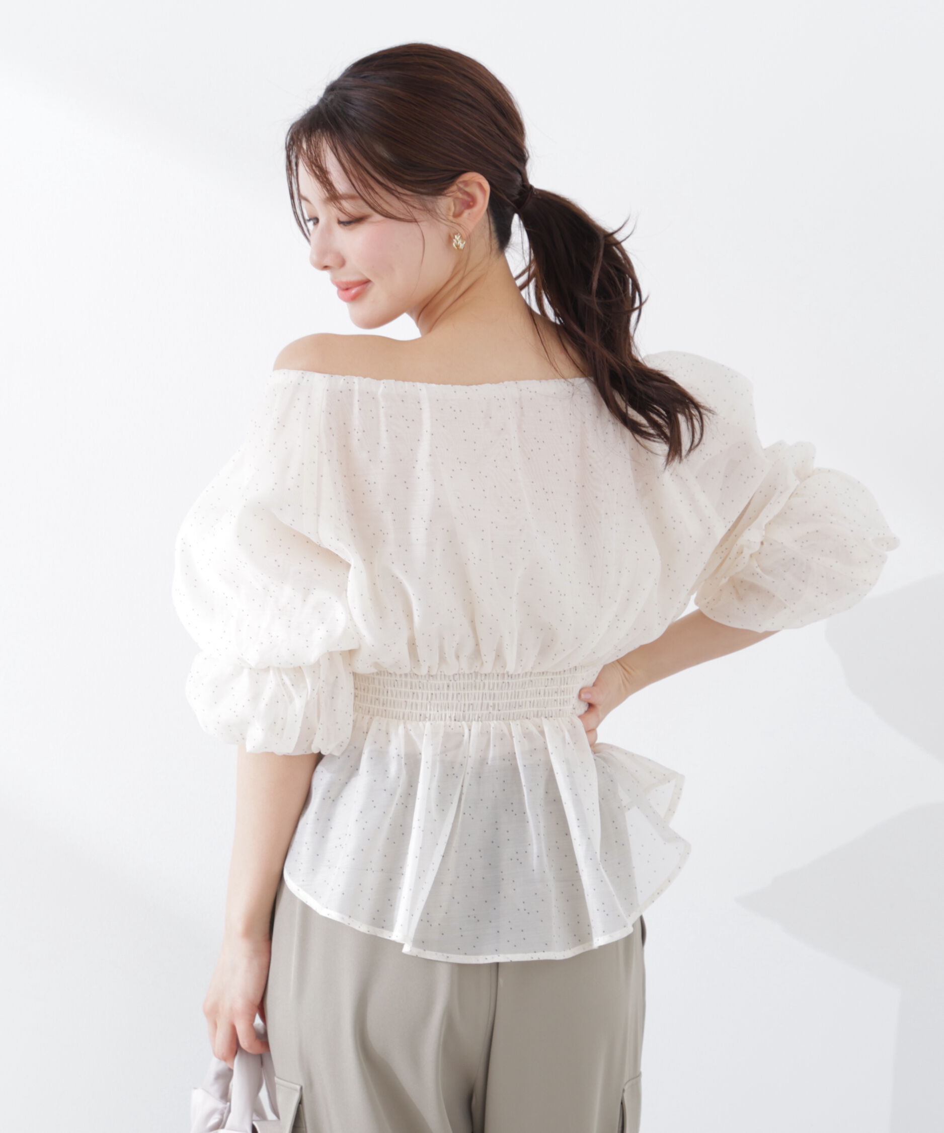 PROPORTION BODY DRESSING「2wayオフショルフィッシュテールブラウス　26SS」|シャツ・ブラウス|