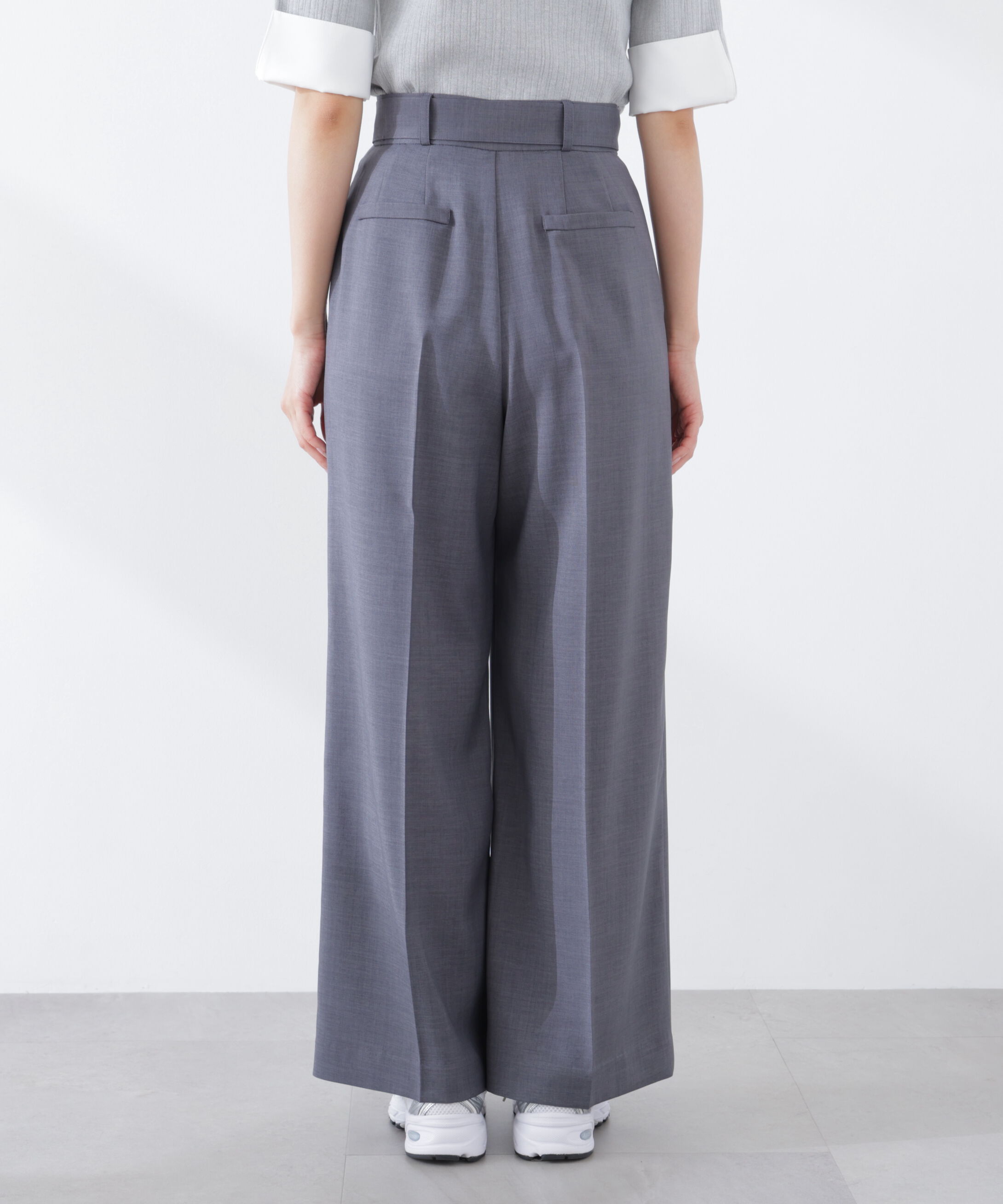 PROPORTION BODY DRESSING「＜ウォッシャブル＞ベルト付きタックワイドパンツ　26SS」|その他|