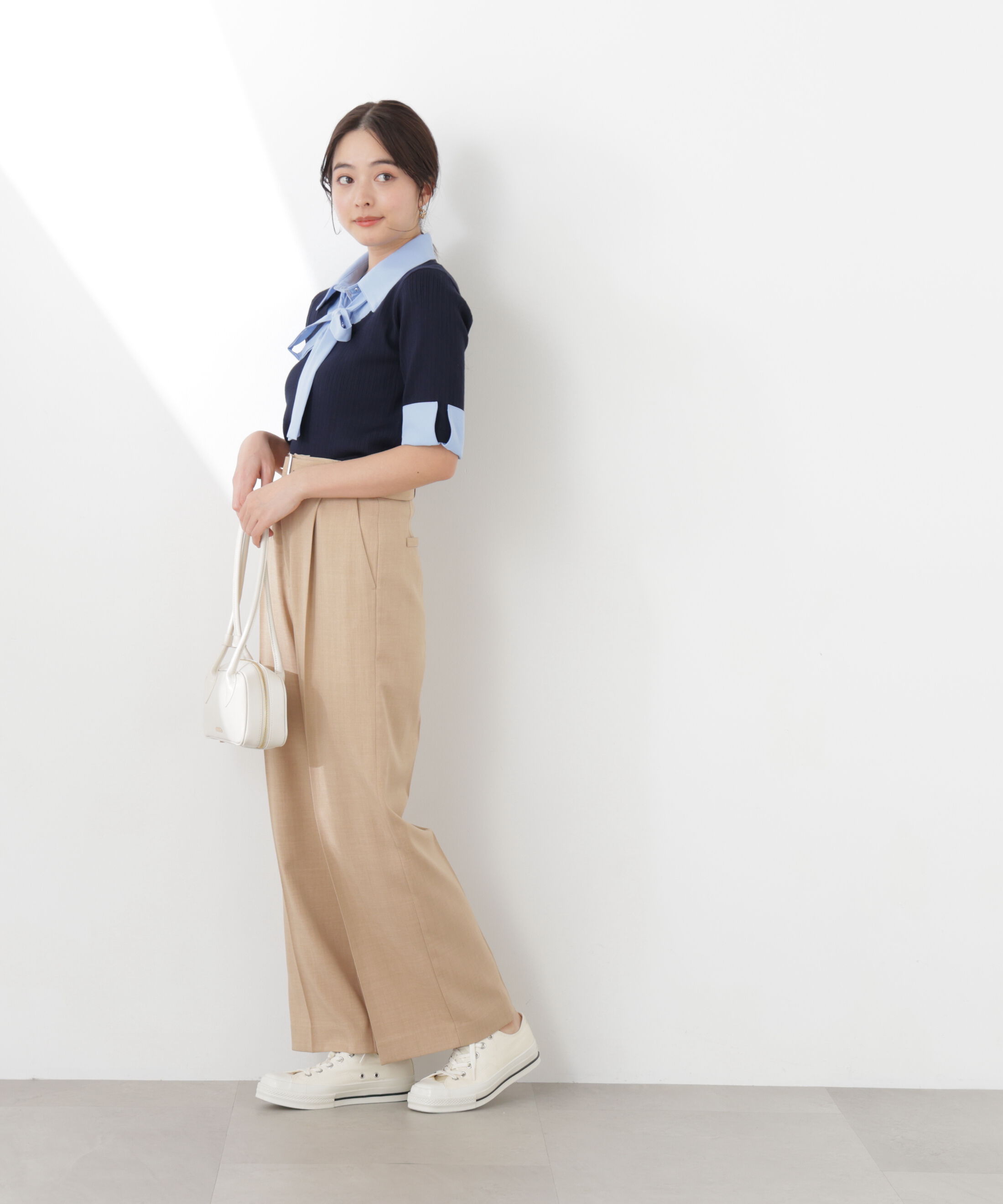 PROPORTION BODY DRESSING「＜ウォッシャブル＞ベルト付きタックワイドパンツ　26SS」|その他|