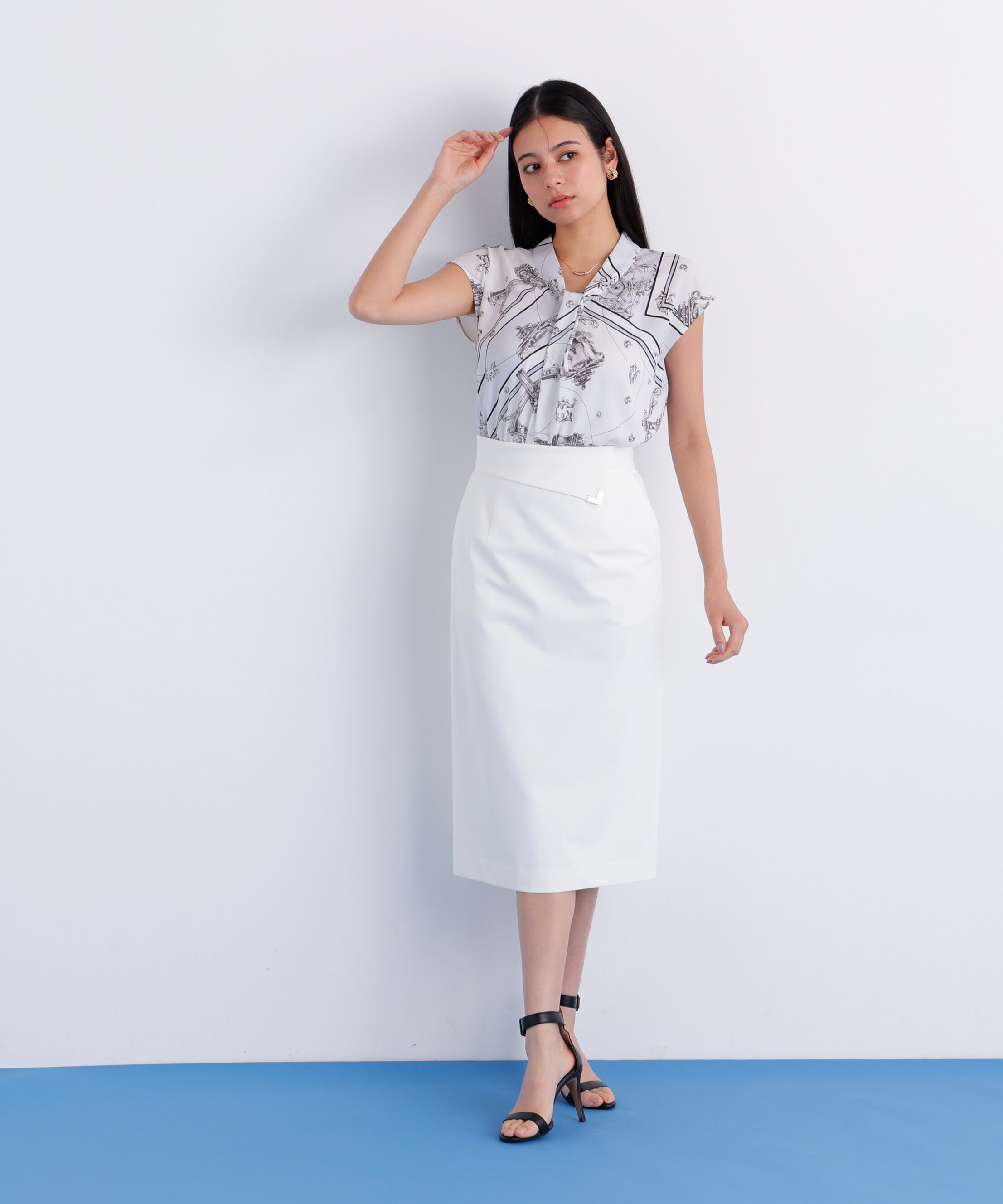  「<追加生産予約>バロックスカーフプリントブラウス」|シャツ・ブラウス|