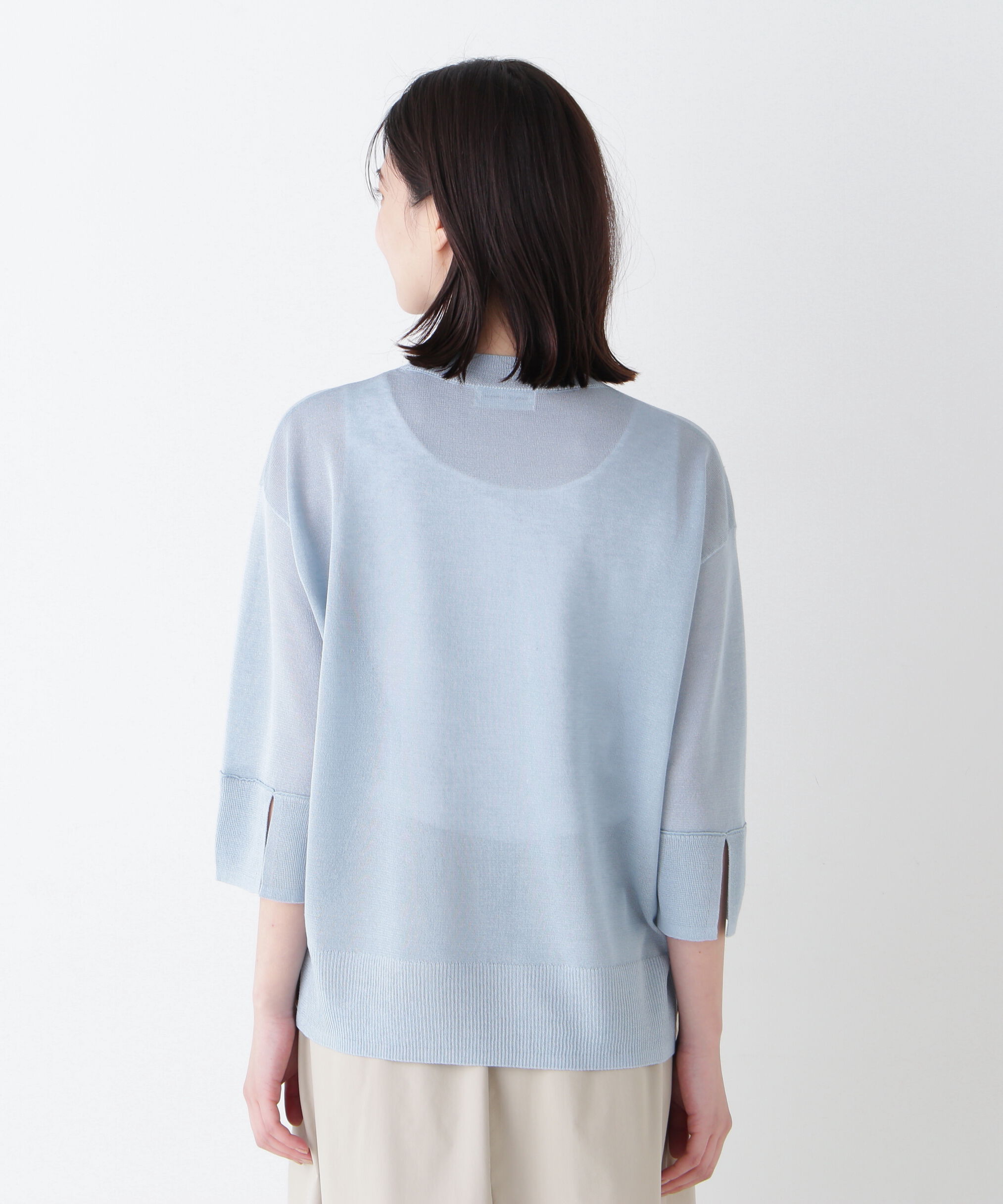  「◆シアーハイゲージクルーネックプルオーバー」|ニット・セーター|