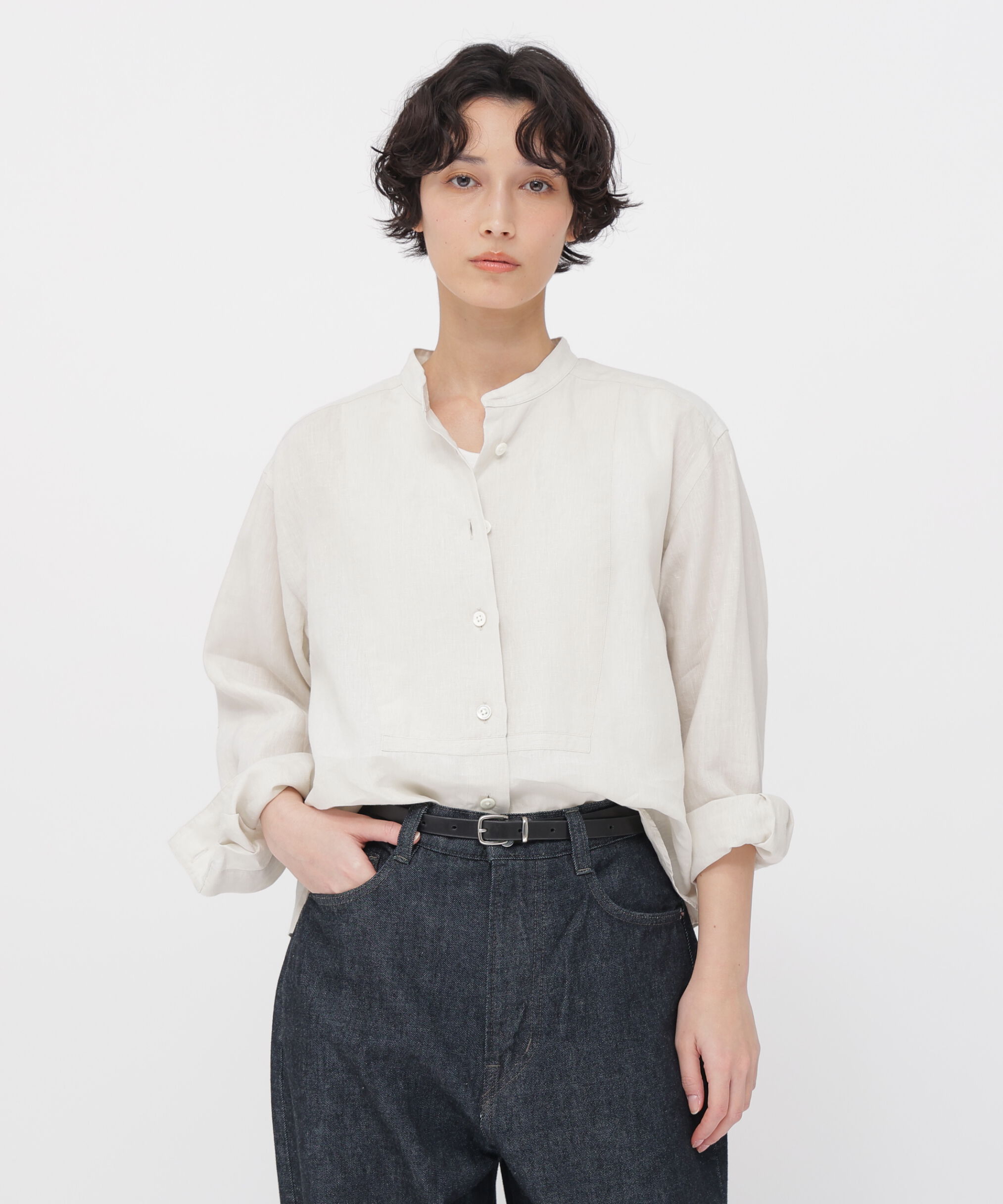  「SHIRTING LINEN SHIRT」|シャツ・ブラウス|ECRU2