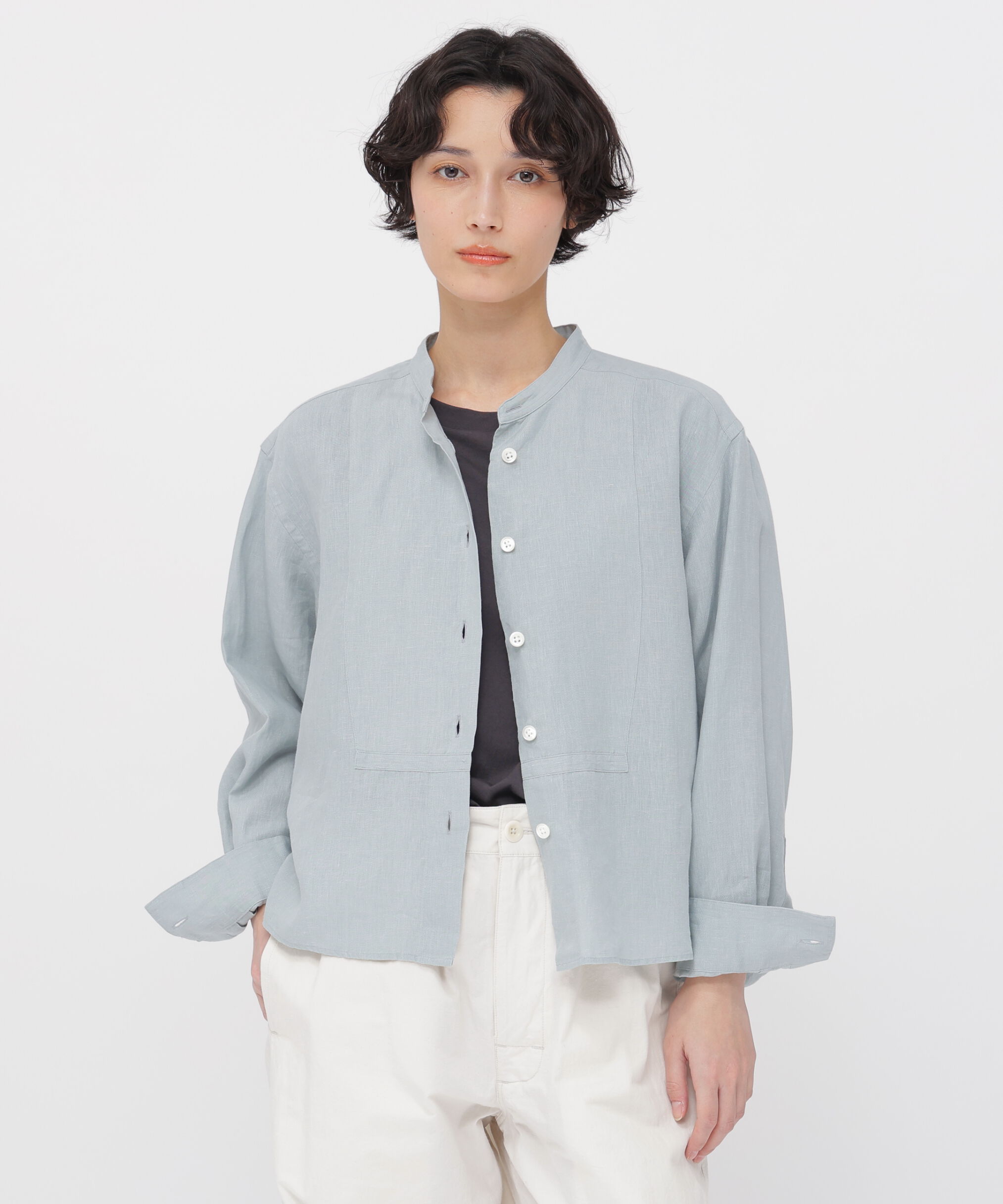  「SHIRTING LINEN SHIRT」|シャツ・ブラウス|TURQUOISE6