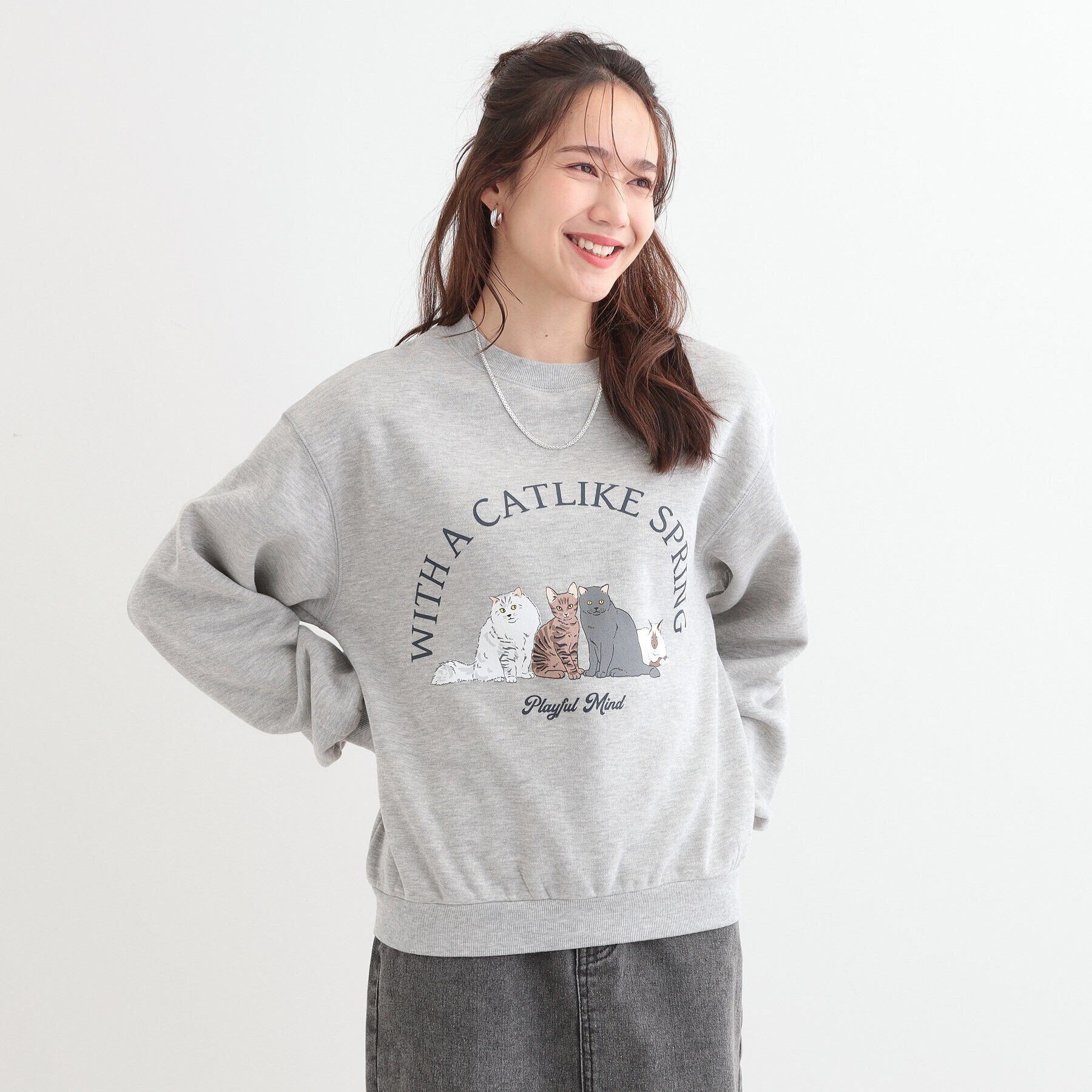 SHOO･LA･RUE「【あったか/S-LL】選べる2柄 裏起毛スウェット」|パーカー|