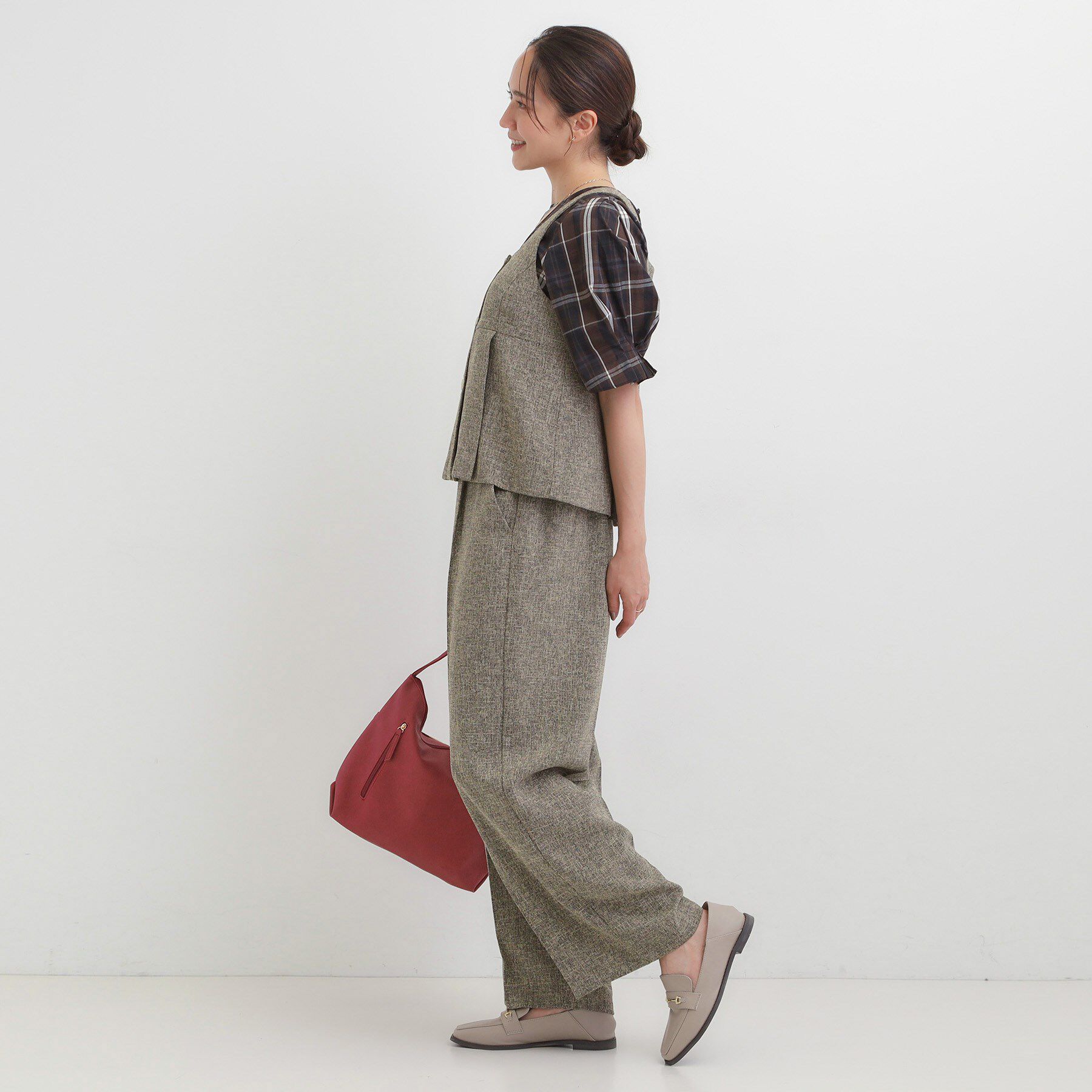 SHOO･LA･RUE「【2点セット】着るだけで決まる クラシカルなツイード調セットアップ」|スーツ|