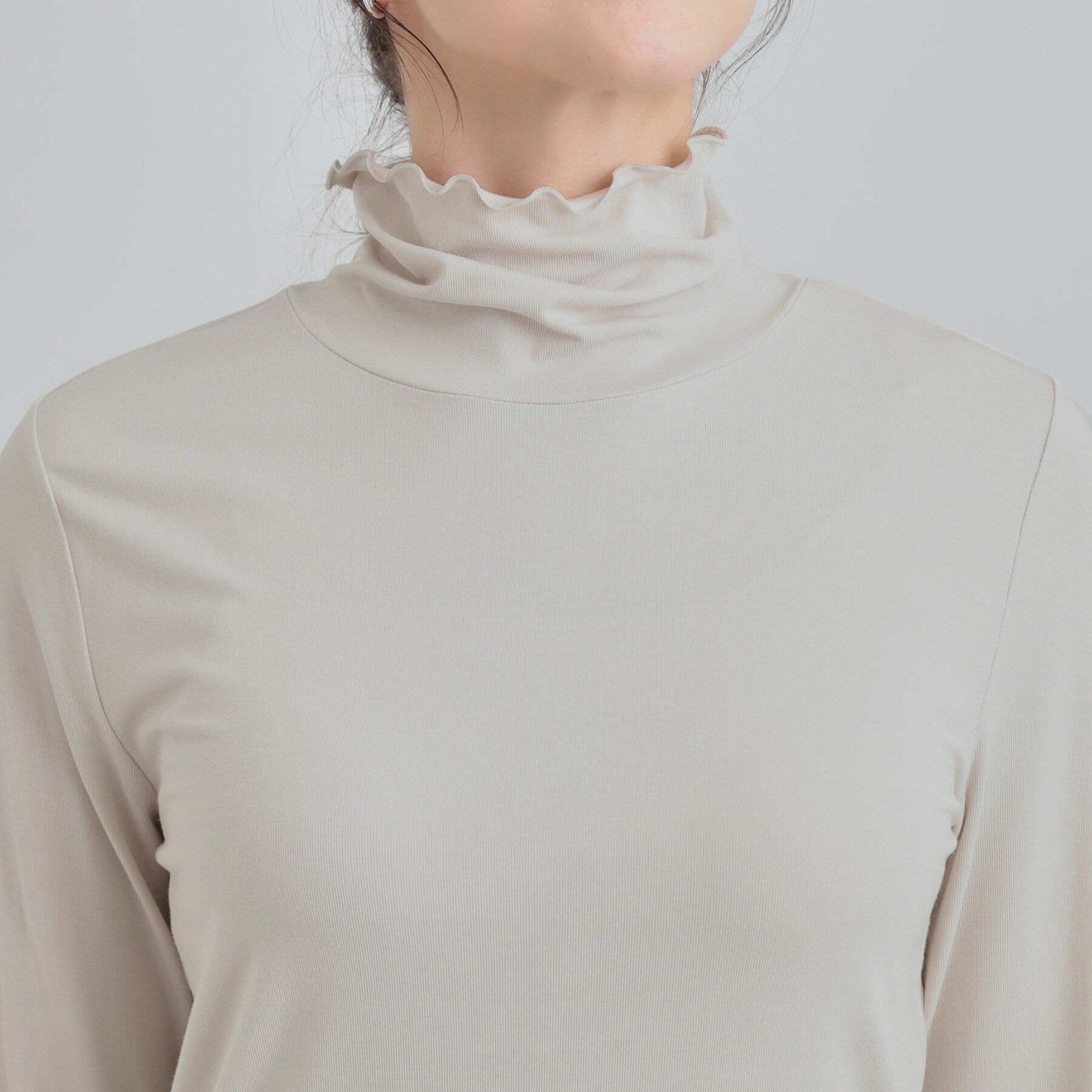 SHOO･LA･RUE「【あったか/S-LL】秋冬の救世主 タートルネックインナー」|Tシャツ・カットソー|