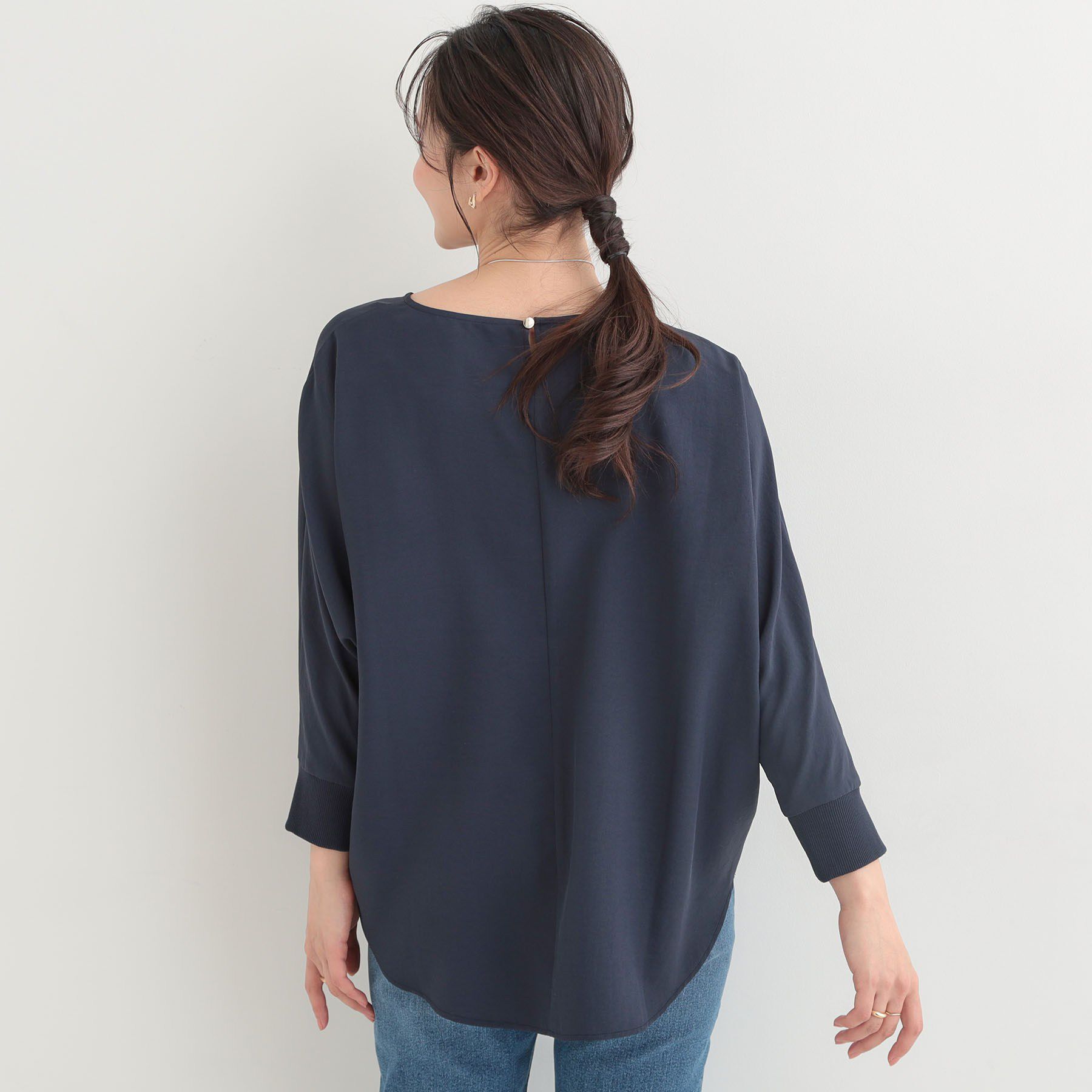 SHOO･LA･RUE「【着丈選べる/体型カバー/洗濯機可】さらさらとろん ドルマンブラウス」|シャツ・ブラウス|