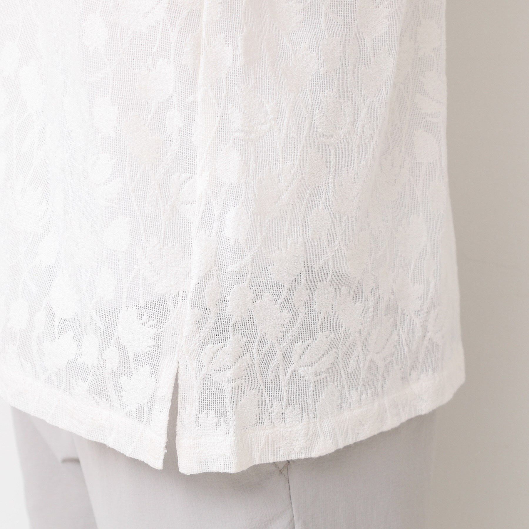 Dessin「【洗える・インド刺繍】インドレースシャツ」|シャツ・ブラウス|