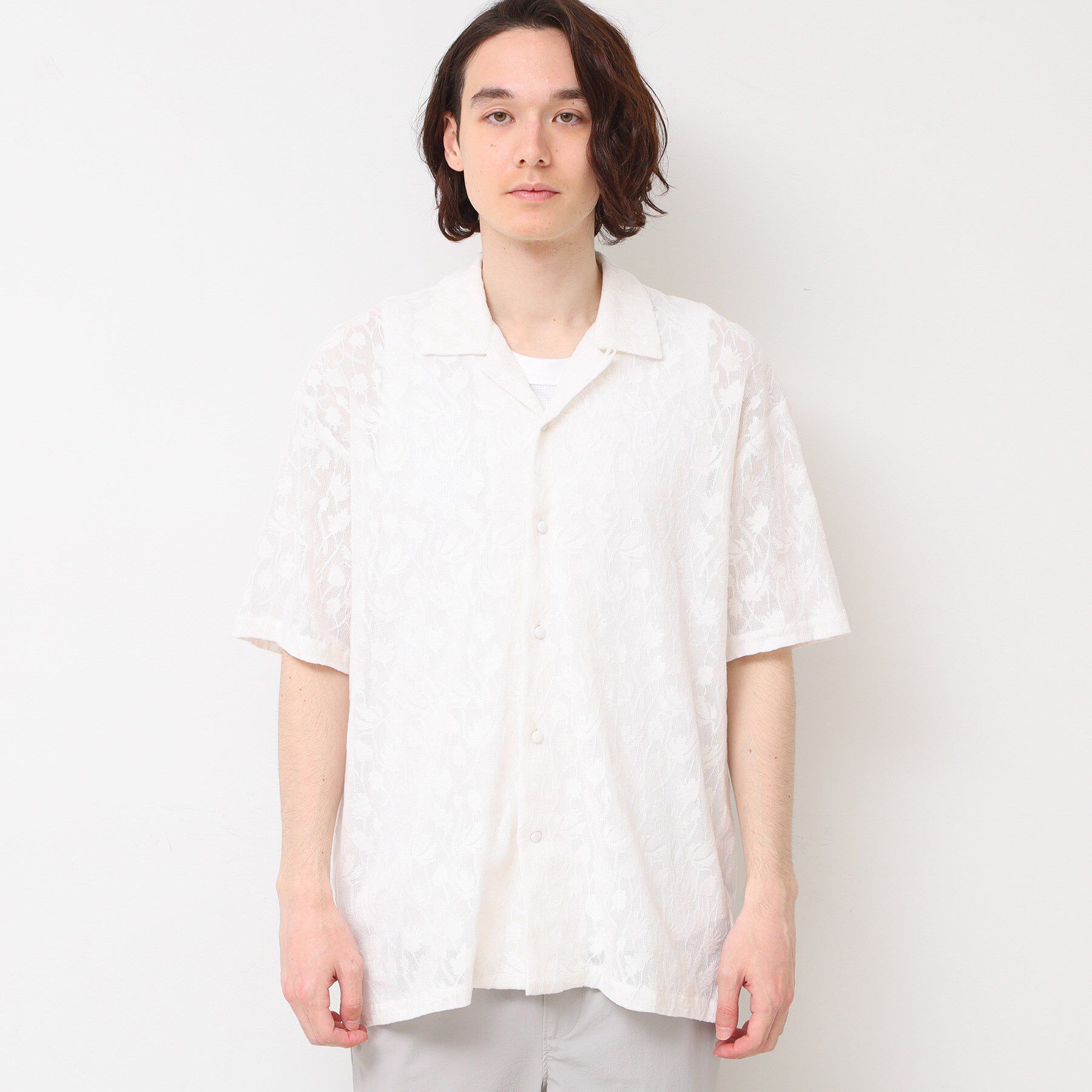 Dessin「【洗える・インド刺繍】インドレースシャツ」|シャツ・ブラウス|