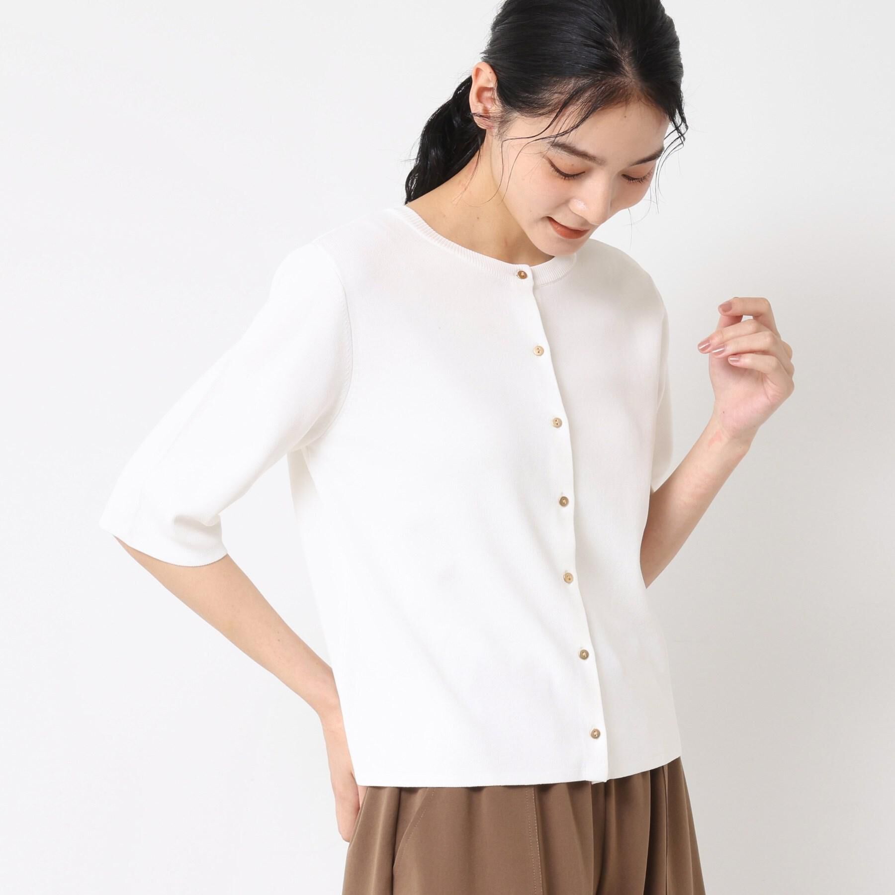 Dessin「【UVカット/洗える】2WAY五分袖カーディガン」|ニット・セーター|