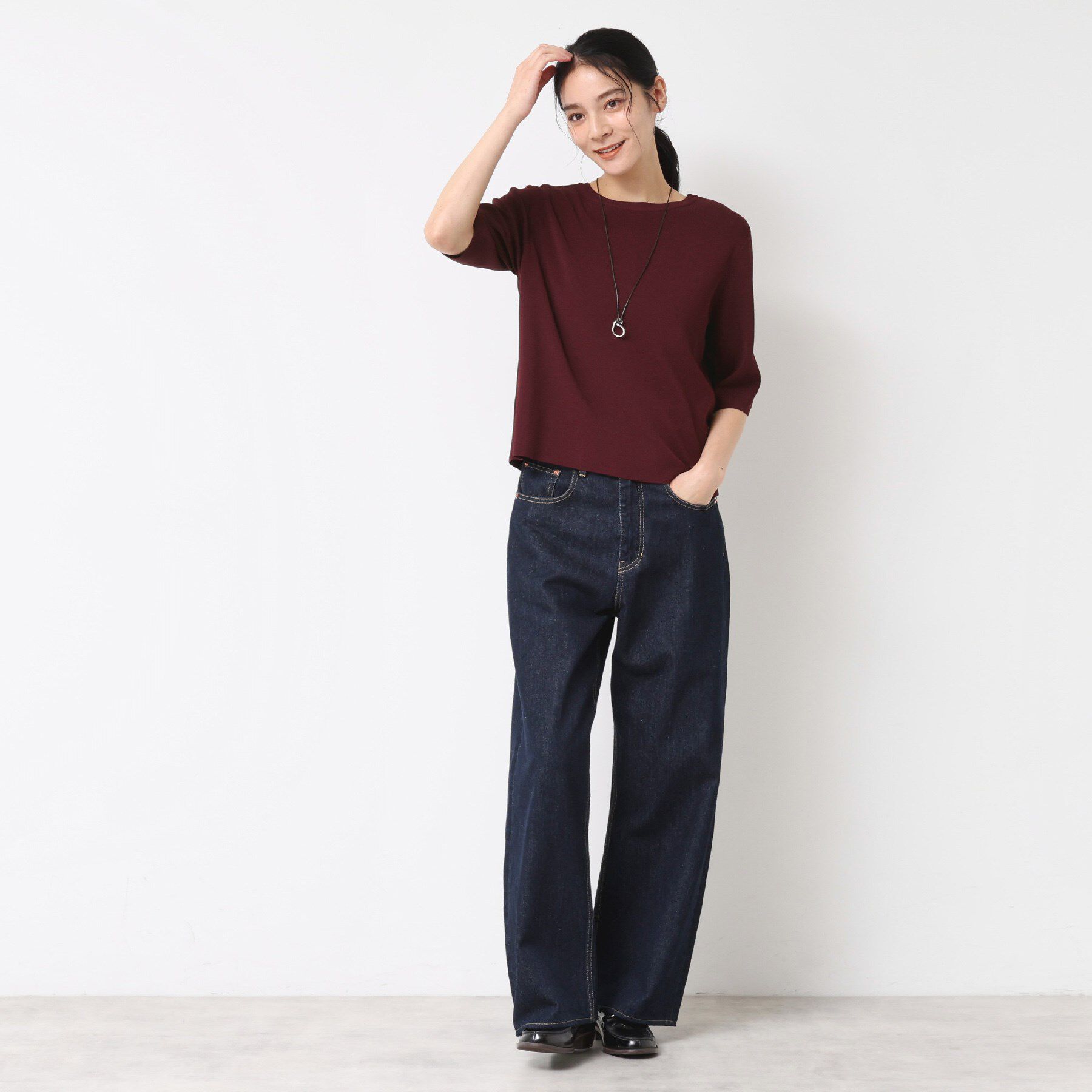 Dessin「【UVカット/洗える】2WAY五分袖カーディガン」|ニット・セーター|