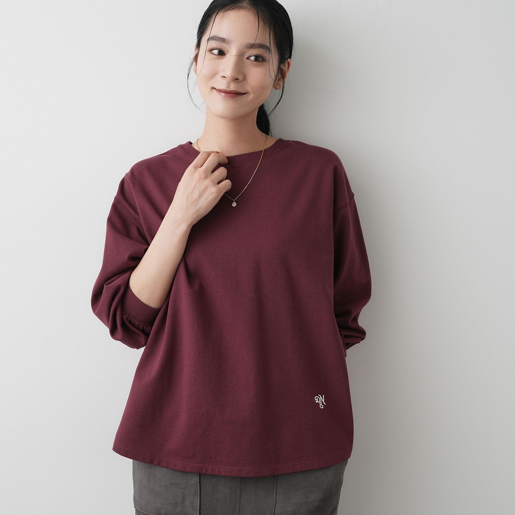 Dessin「【360度可愛い・洗える】バックヘンリーカットソー」|Tシャツ・カットソー|