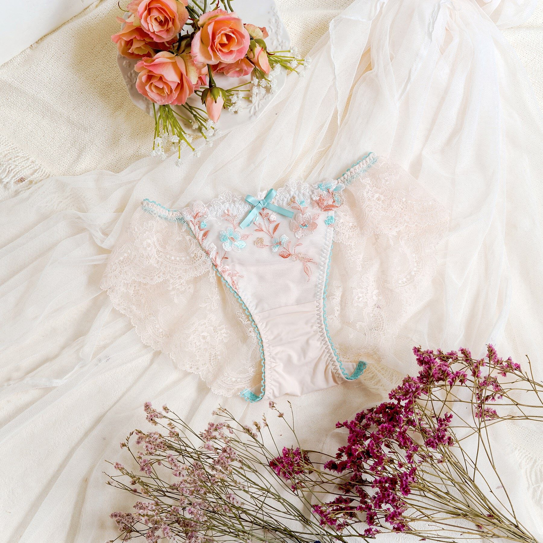 Risa Magli「イレーヌ レースショーツ」|インナー|ベージュ(052)