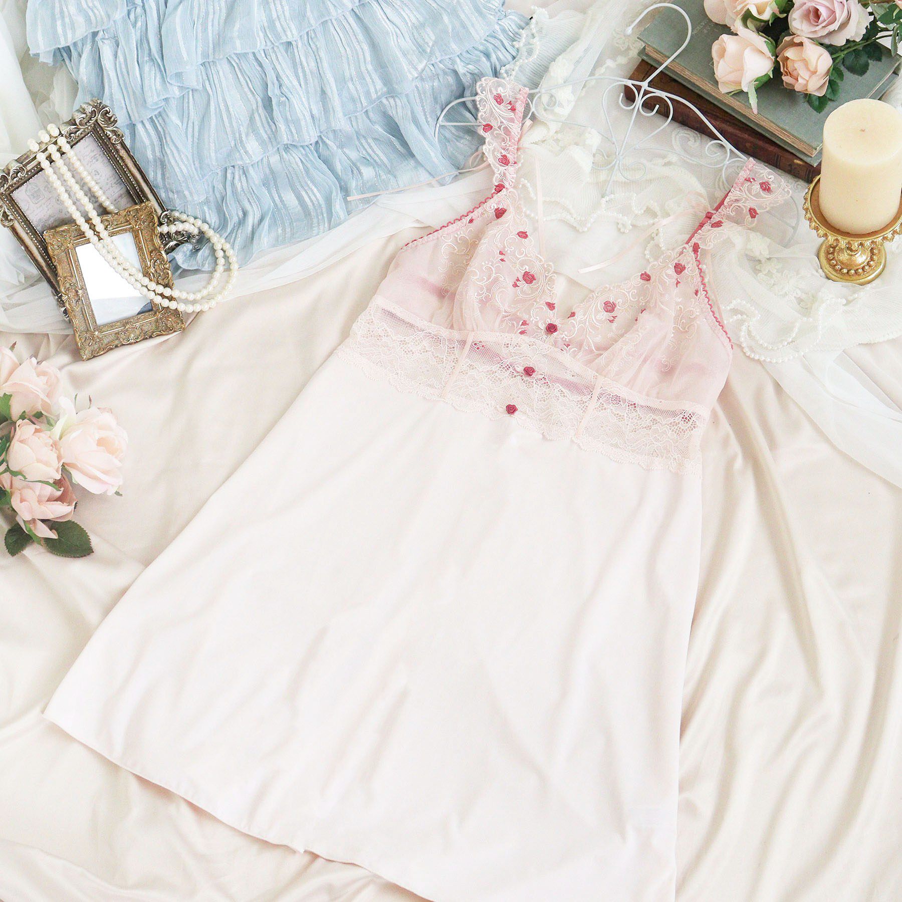 Risa Magli「シュテファニ スリップ」|キャミソール|ピンク(071)