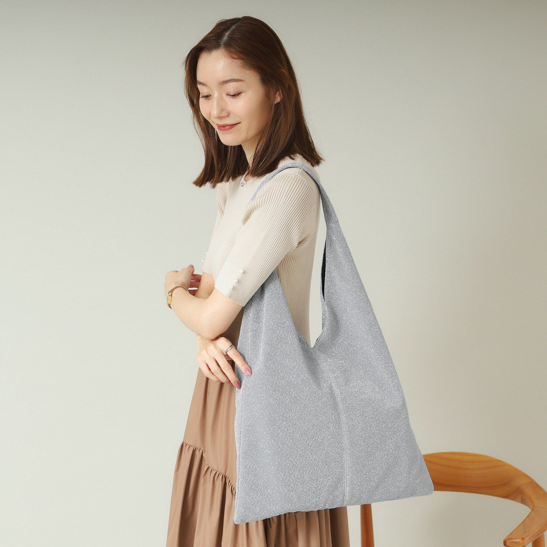 ITS&rsquo;DEMO「【A4対応】ラメトート」|トートバッグ|