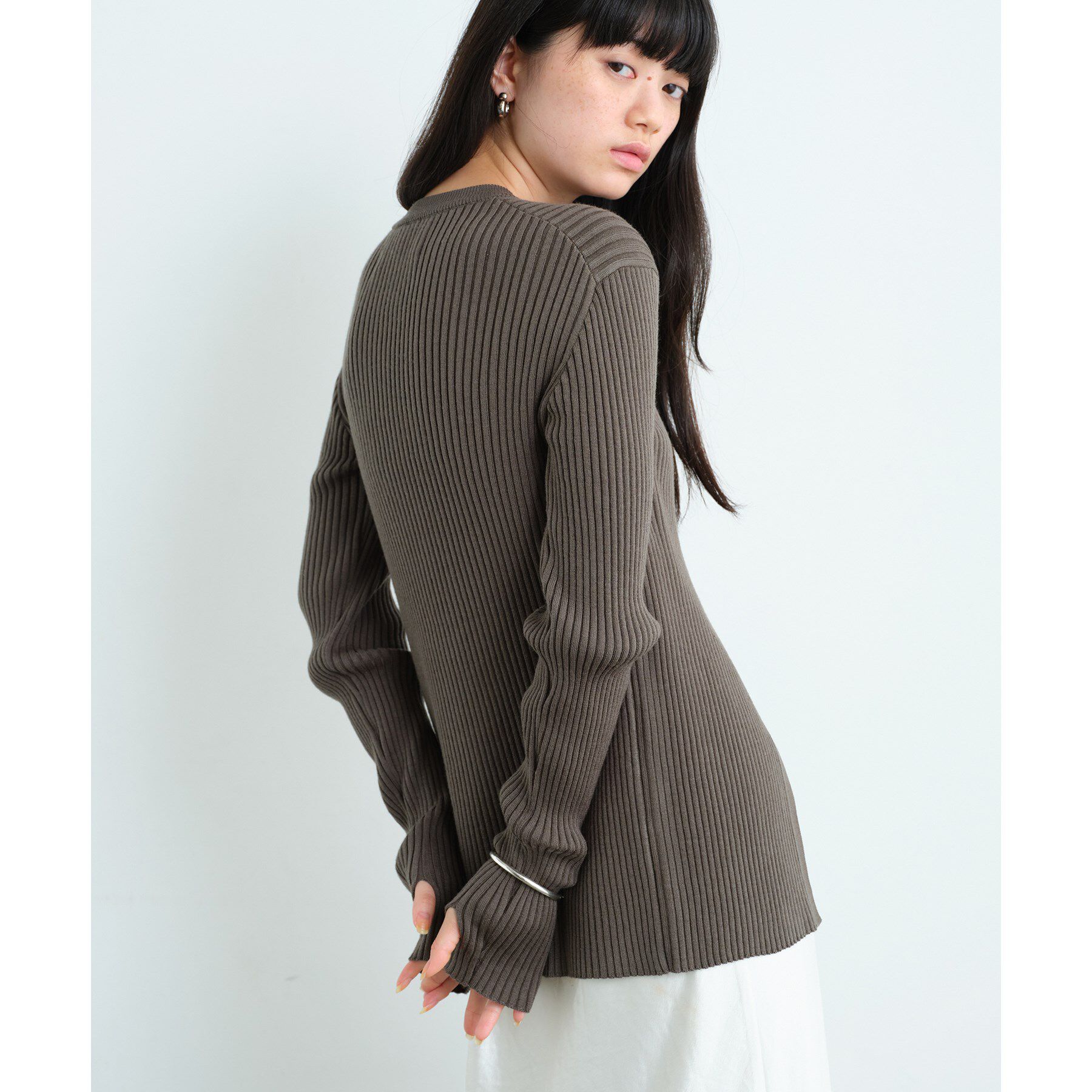CODE A「fronthook knit cardigan」|カーディガン|