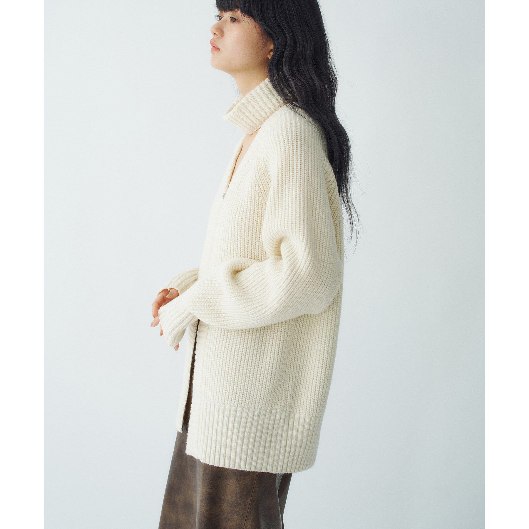 CODE A「dual form zip knit」|カーディガン|