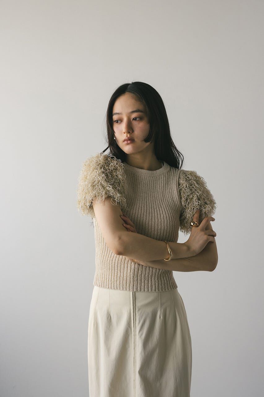 STYLEMIXER「フリンジスリーブニットトップ」|ニット・セーター|