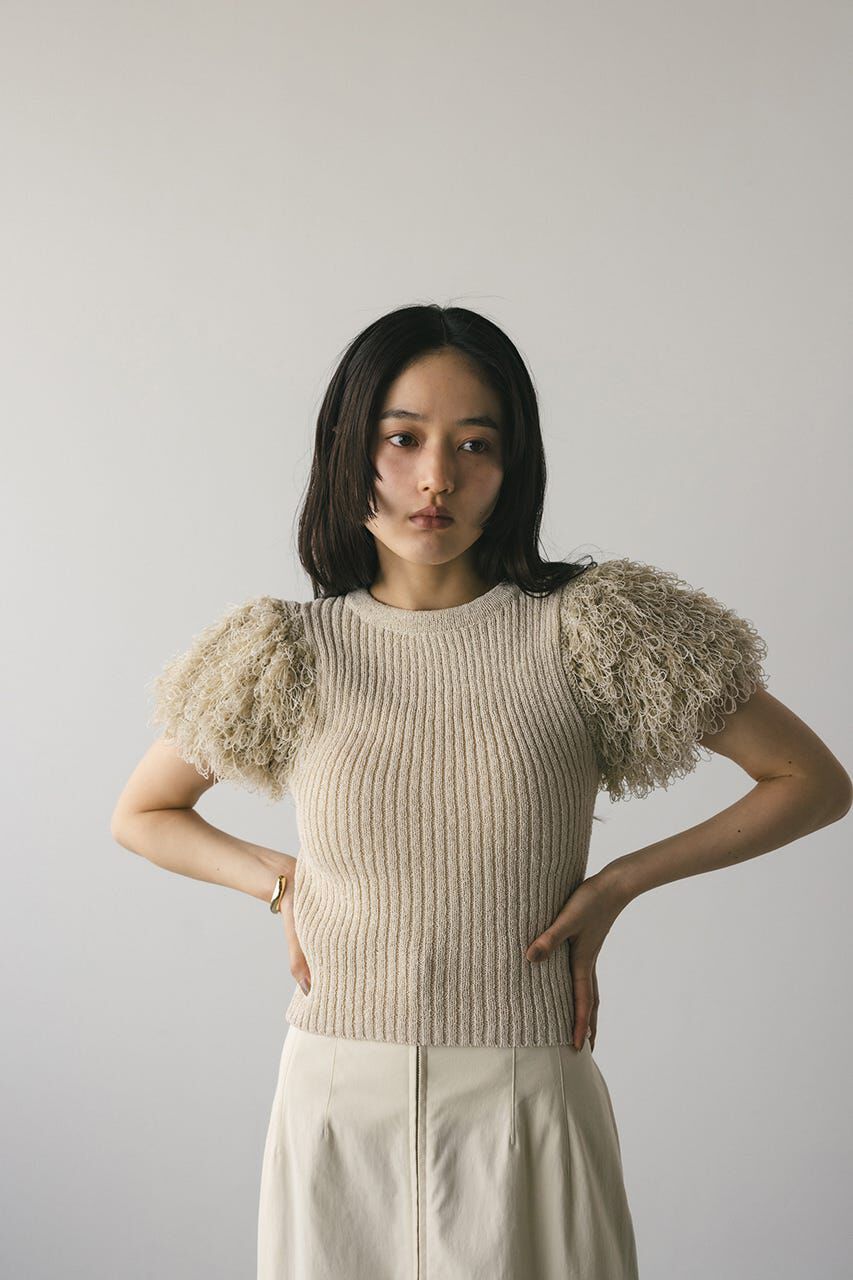 STYLEMIXER「フリンジスリーブニットトップ」|ニット・セーター|