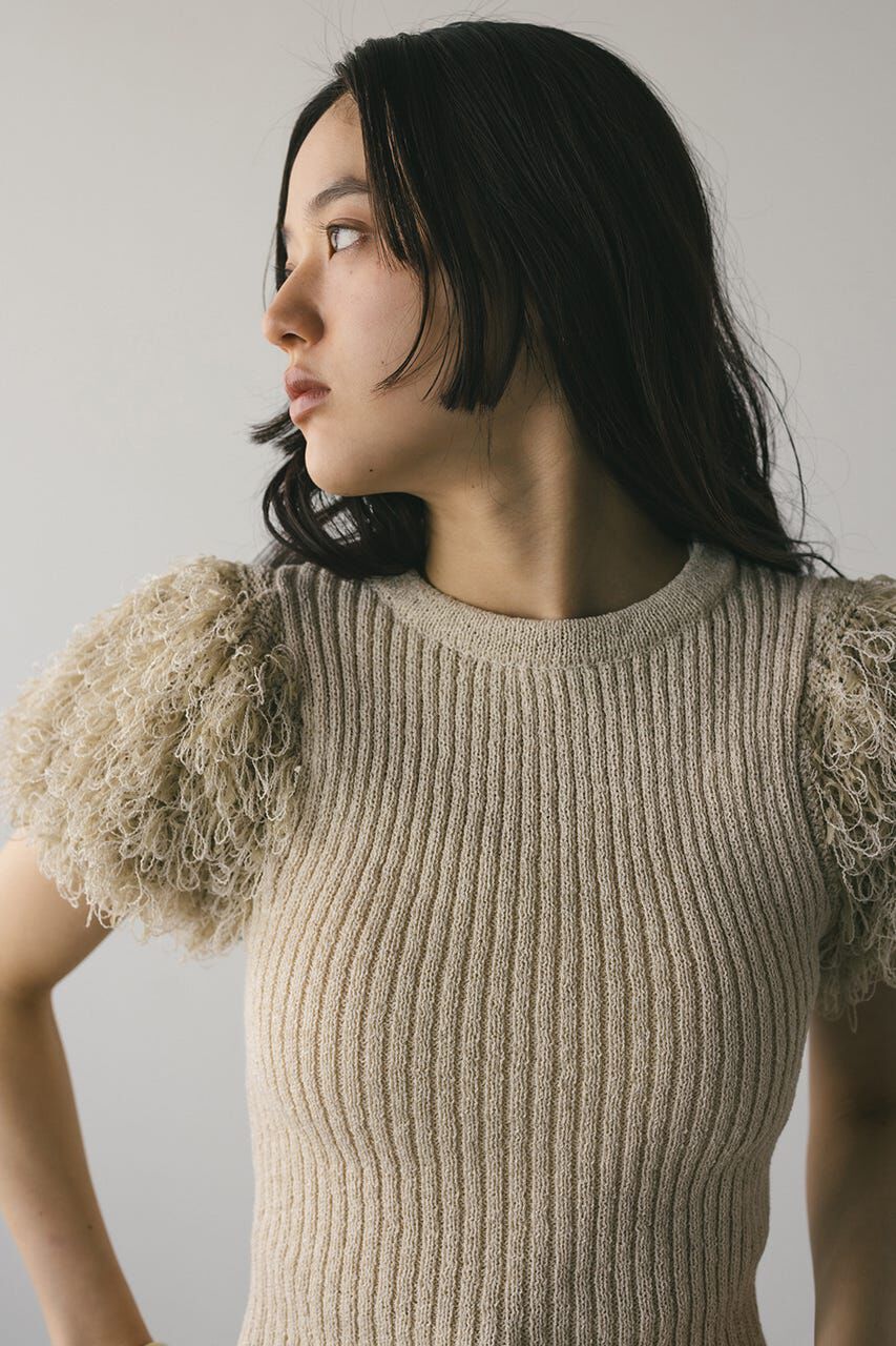 STYLEMIXER「フリンジスリーブニットトップ」|ニット・セーター|