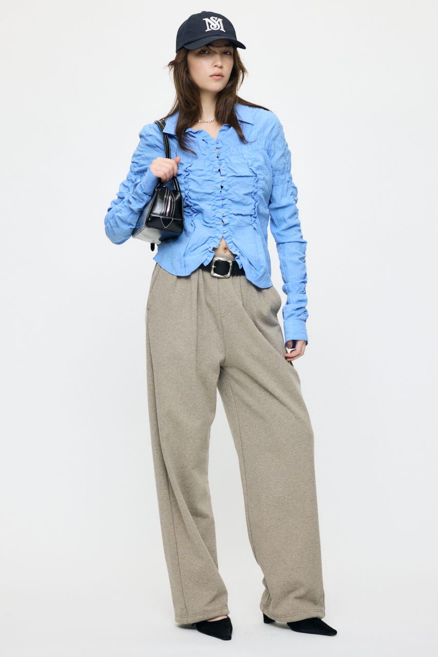 MOUSSY「BUTTON UP SHIRRING シャツ」|シャツ・ブラウス|