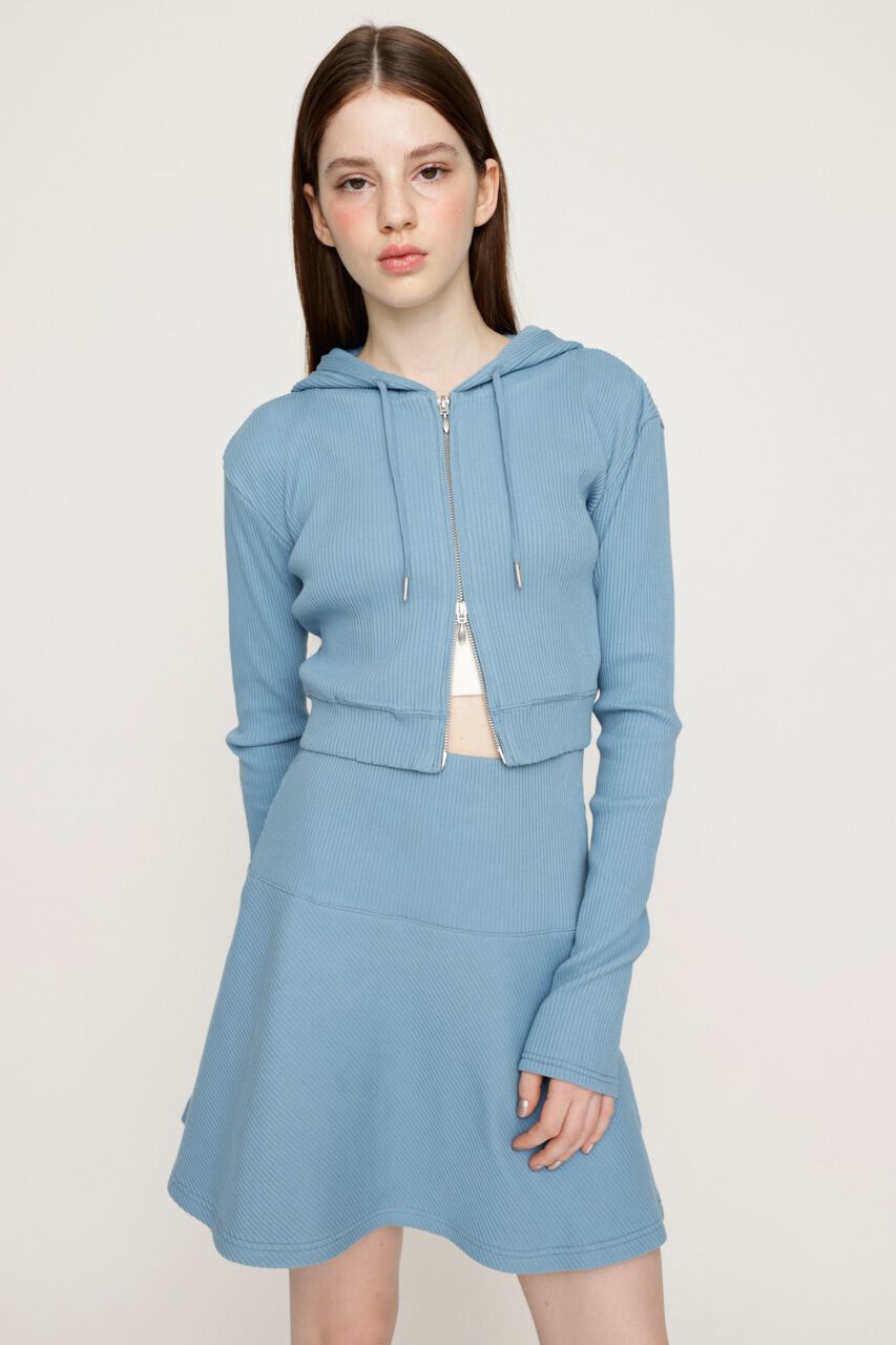 SLY「CROPPED HOODIE FLARE SK 2P」|ワンピース|BLU