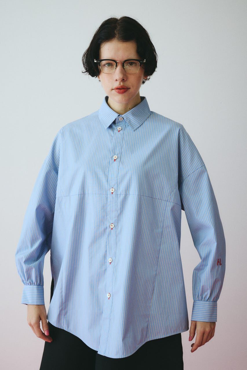 HeRIN.CYE「Switching shirt」|シャツ・ブラウス|柄BLU5