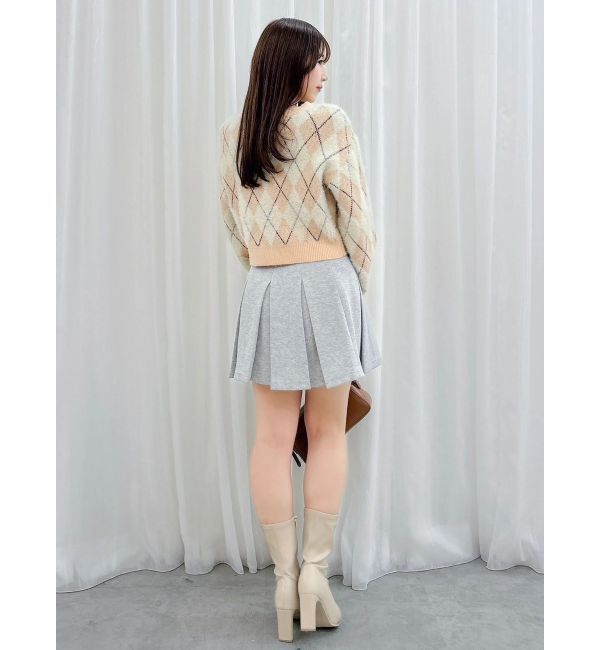 dazzlin「アーガイルオーバーニットトップス」|カーディガン|