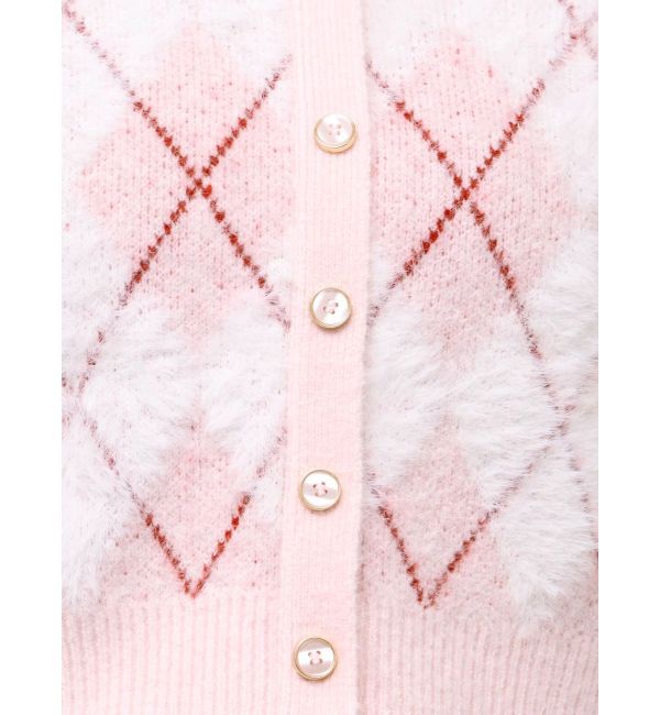 dazzlin「アーガイルオーバーニットトップス」|カーディガン|