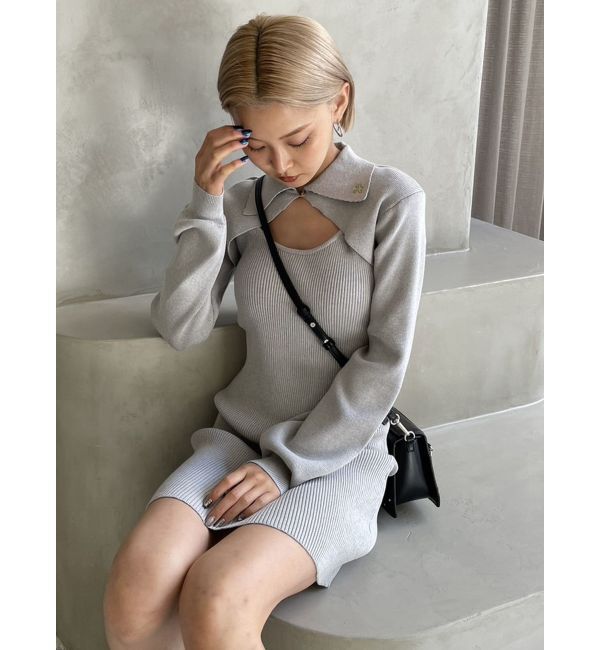 EMODA「ボレロレイヤードニットワンピース」|ワンピース|