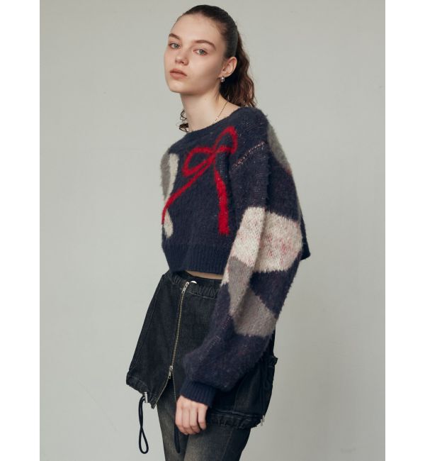 EMODA「ショートルーズジャガードニット」|ニット・セーター|
