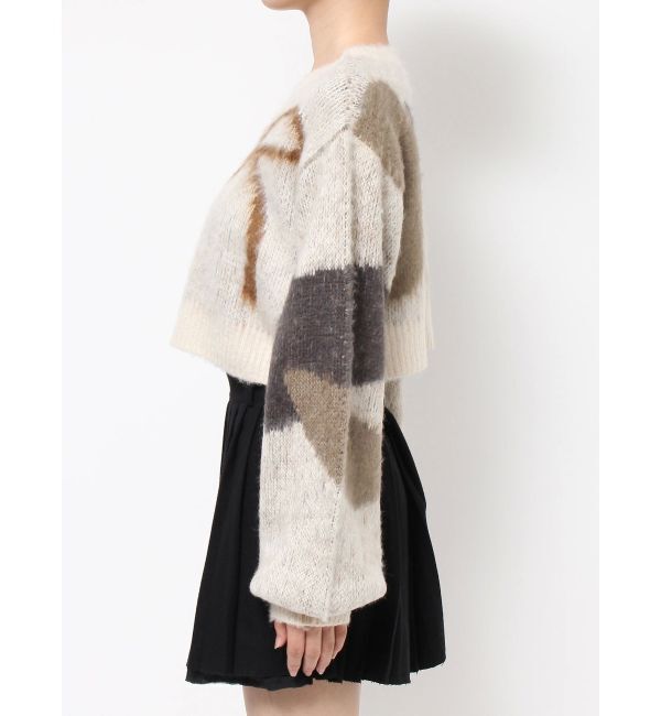 EMODA「ショートルーズジャガードニット」|ニット・セーター|