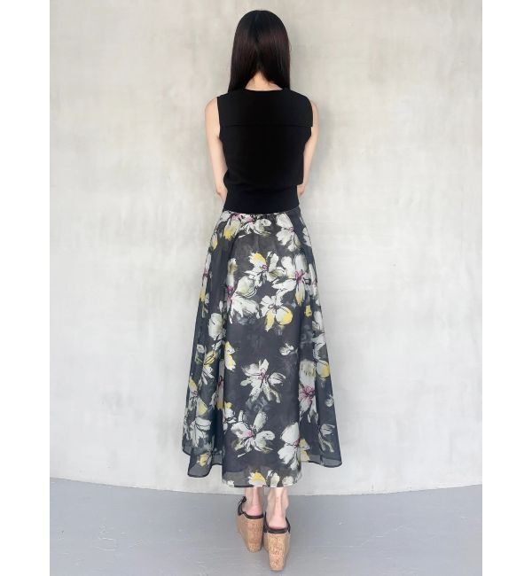 MERCURYDUO「フラワータックフレアスカート」|スカート|