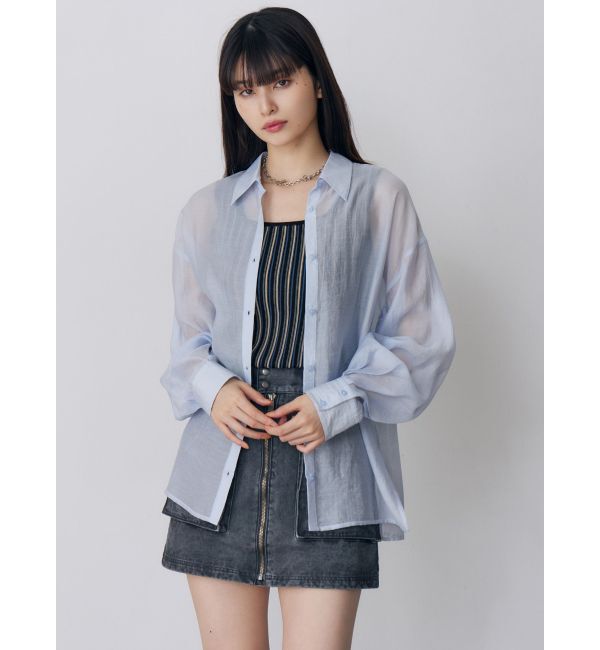 MURUA「マットシアーシャツ」|シャツ・ブラウス|