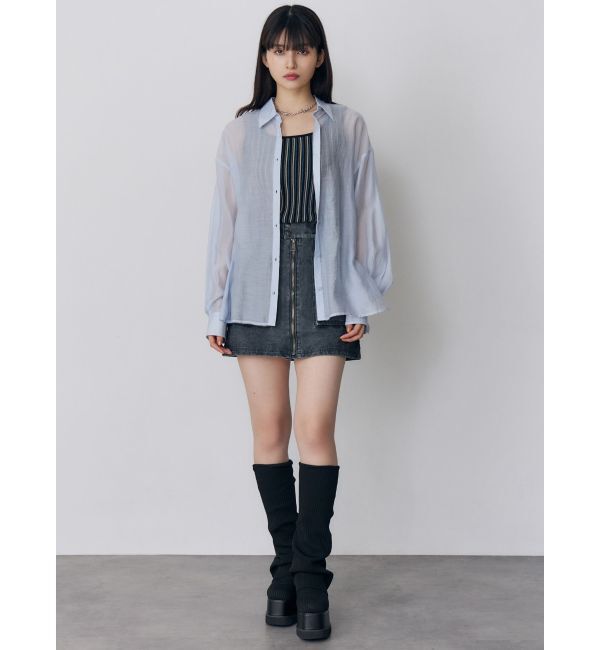 MURUA「マットシアーシャツ」|シャツ・ブラウス|