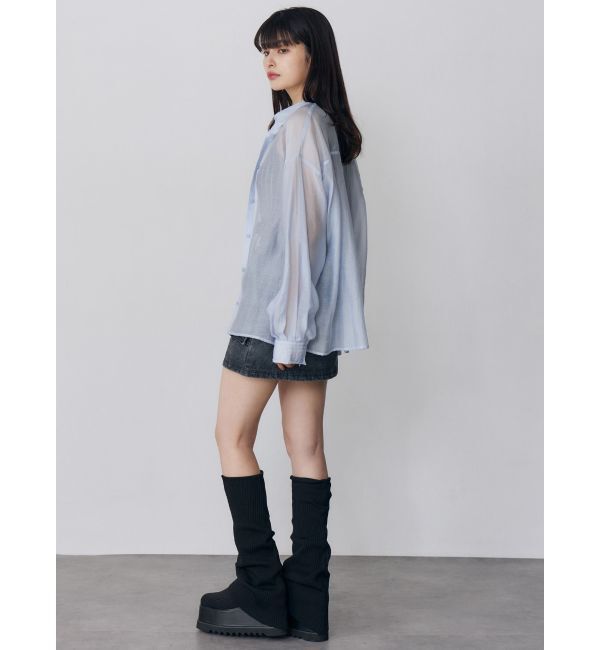 MURUA「マットシアーシャツ」|シャツ・ブラウス|