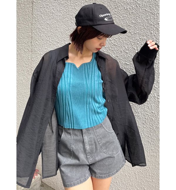 MURUA「マットシアーシャツ」|シャツ・ブラウス|