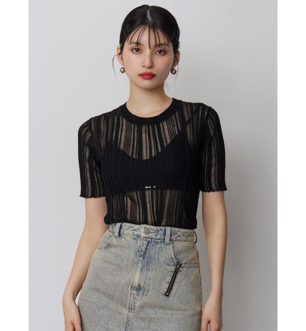 MURUA「シアーストライプニット」|ニット・セーター|