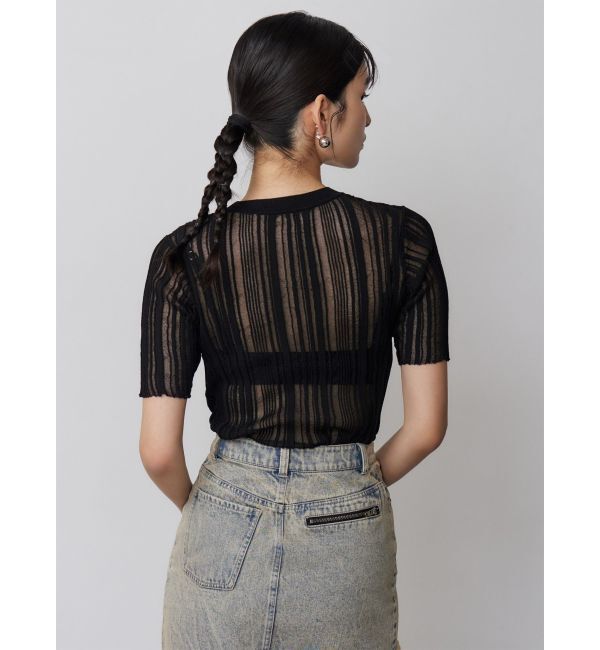 MURUA「シアーストライプニット」|ニット・セーター|