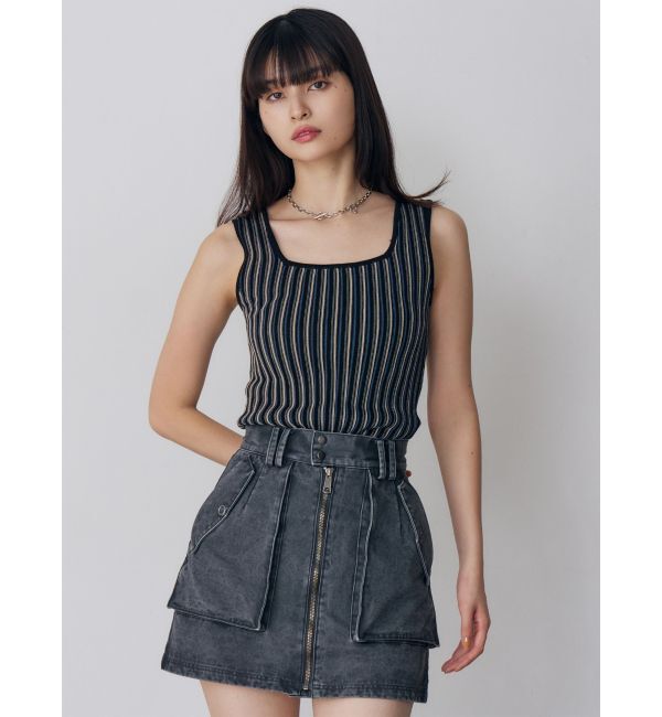 MURUA「ランダムガーターニットタンク」|ニット・セーター|