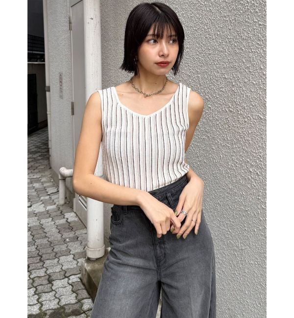 MURUA「ランダムガーターニットタンク」|ニット・セーター|